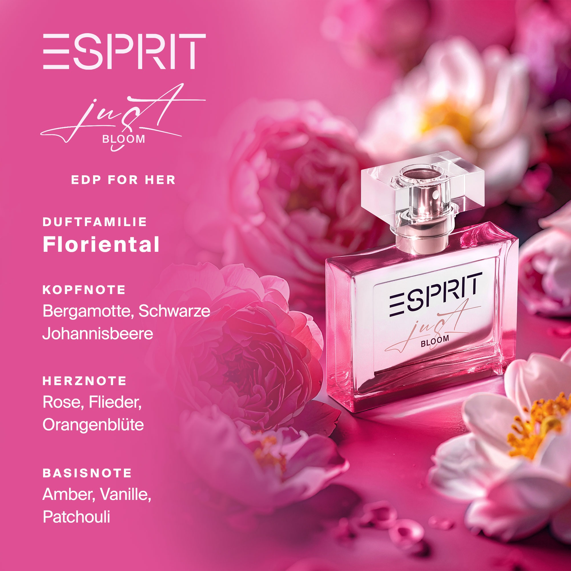Esprit Eau de Parfum »ESPRIT JUST BLOOM for her EdP 20 ml«