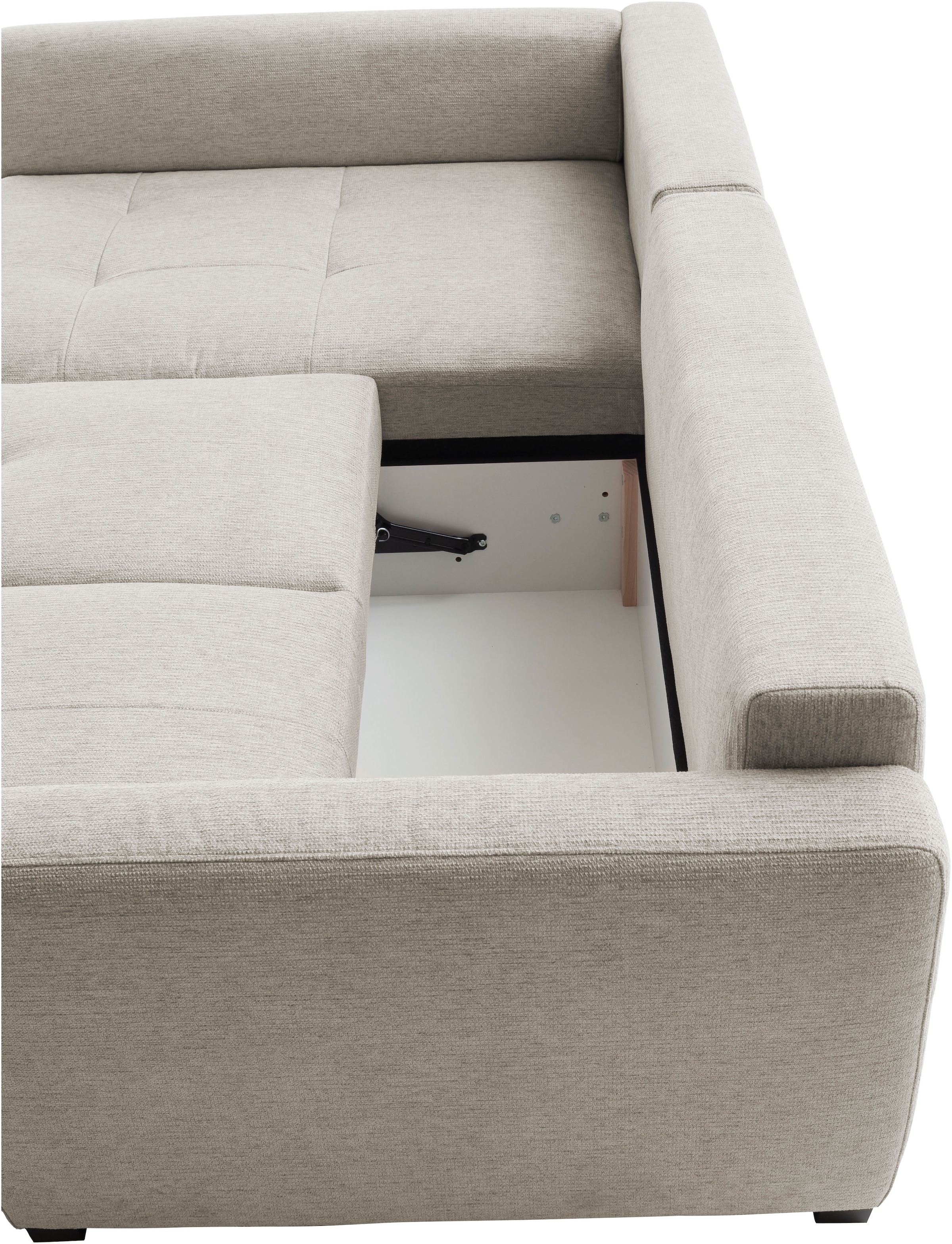 Mr. Couch Ecksofa »Pierre, L-Form mit BoxSpring«, Mit Boxpring-Taschenfederkern