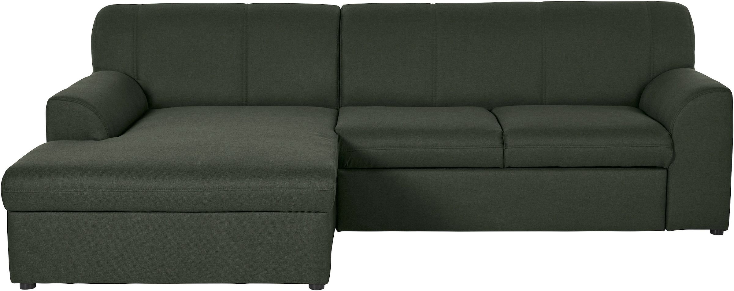 DOMO collection Ecksofa »Topper, elegant und zeitlos, kompaktes Stellmaß 245/155cm, L-Form«, mit Recamiere, wahlweise mit Schlaffunktion