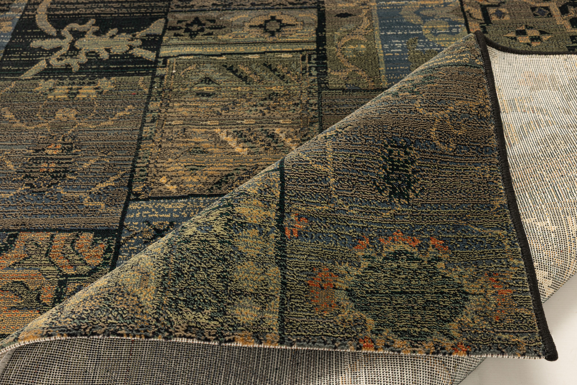 THEKO Teppich »Gabiro 5504«, rechteckig, 10 mm Höhe, Melange-Effekt, Patchwork Design, auch als Läufer, Wohnzimmer