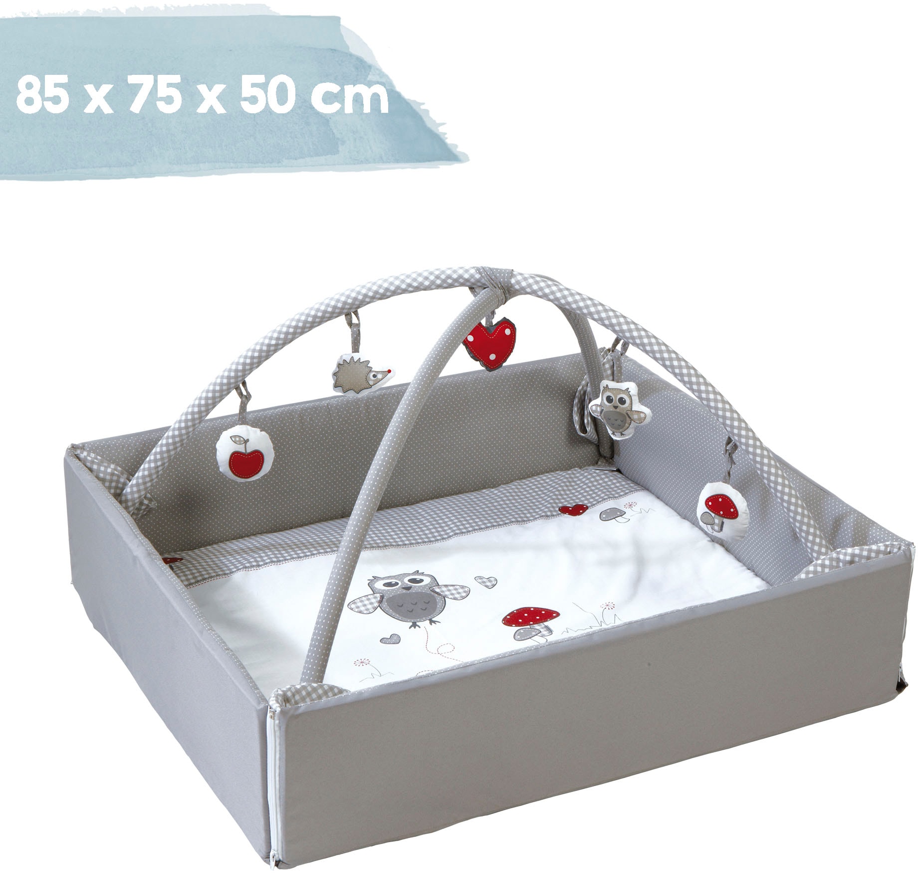 roba® Bettnestchen »4in1, Adam & Eule«, mit Activity-Spielbogen