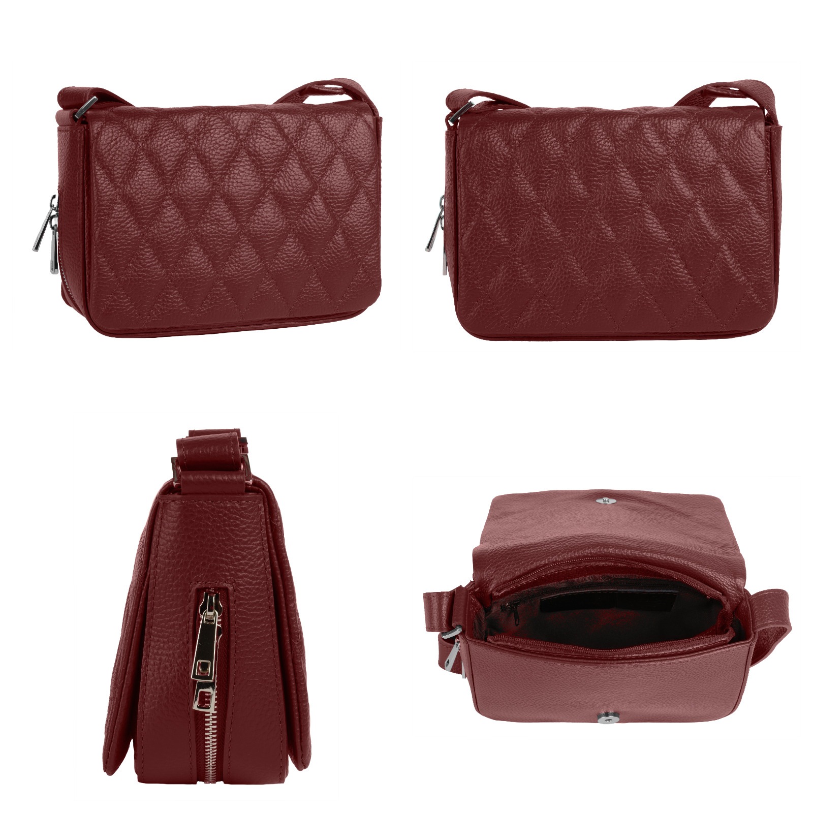 Cluty Henkeltasche, echt Leder, Made in Italy