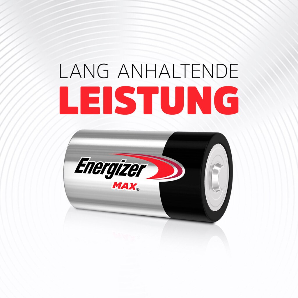 Energizer Batterie »4er Pack MAX D Alkaline«, (Packung, 4 St.)