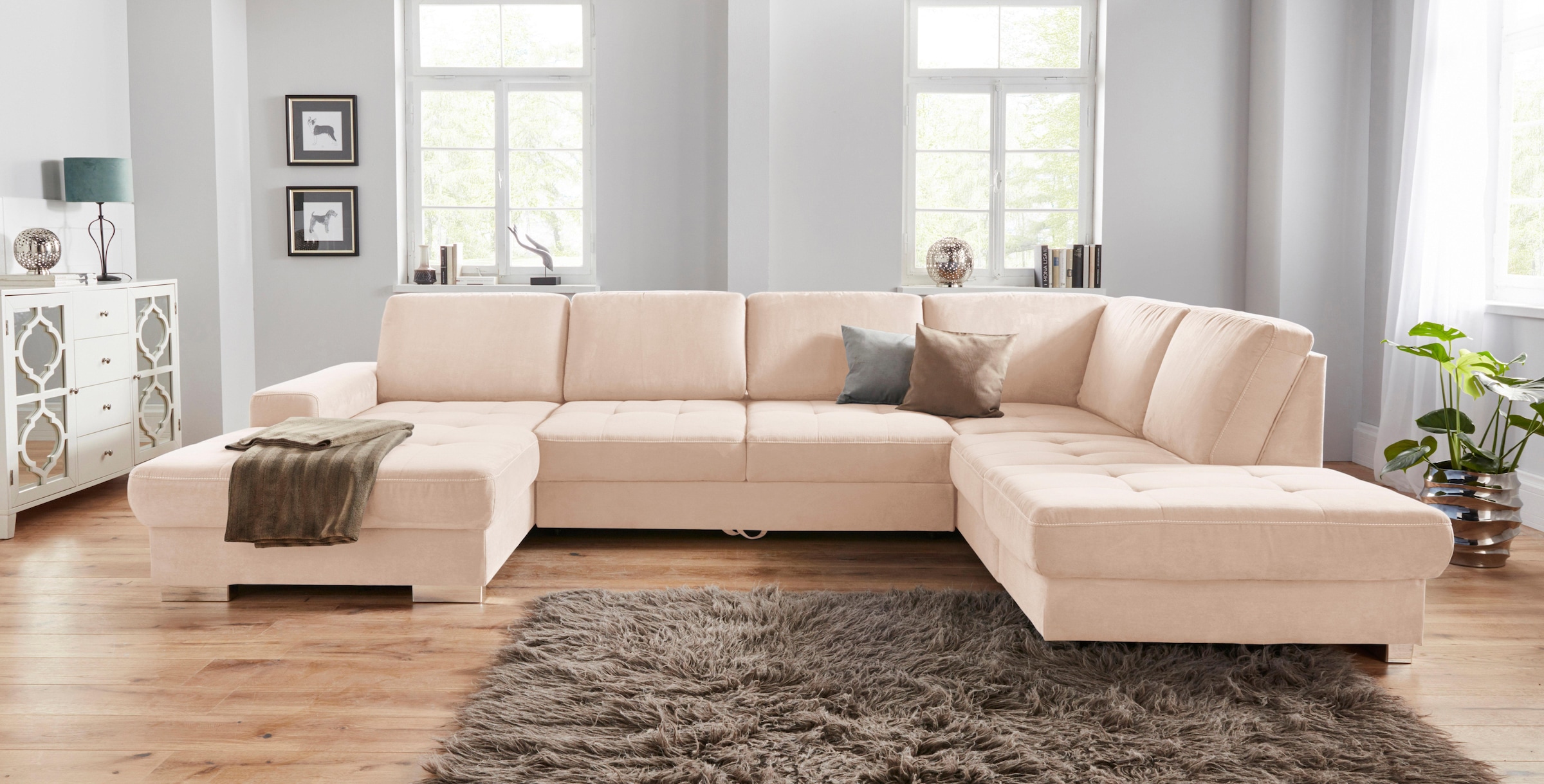 sit&more Wohnlandschaft »Santorini U-Form« mit Federkern und Sitztiefenvers günstig online kaufen