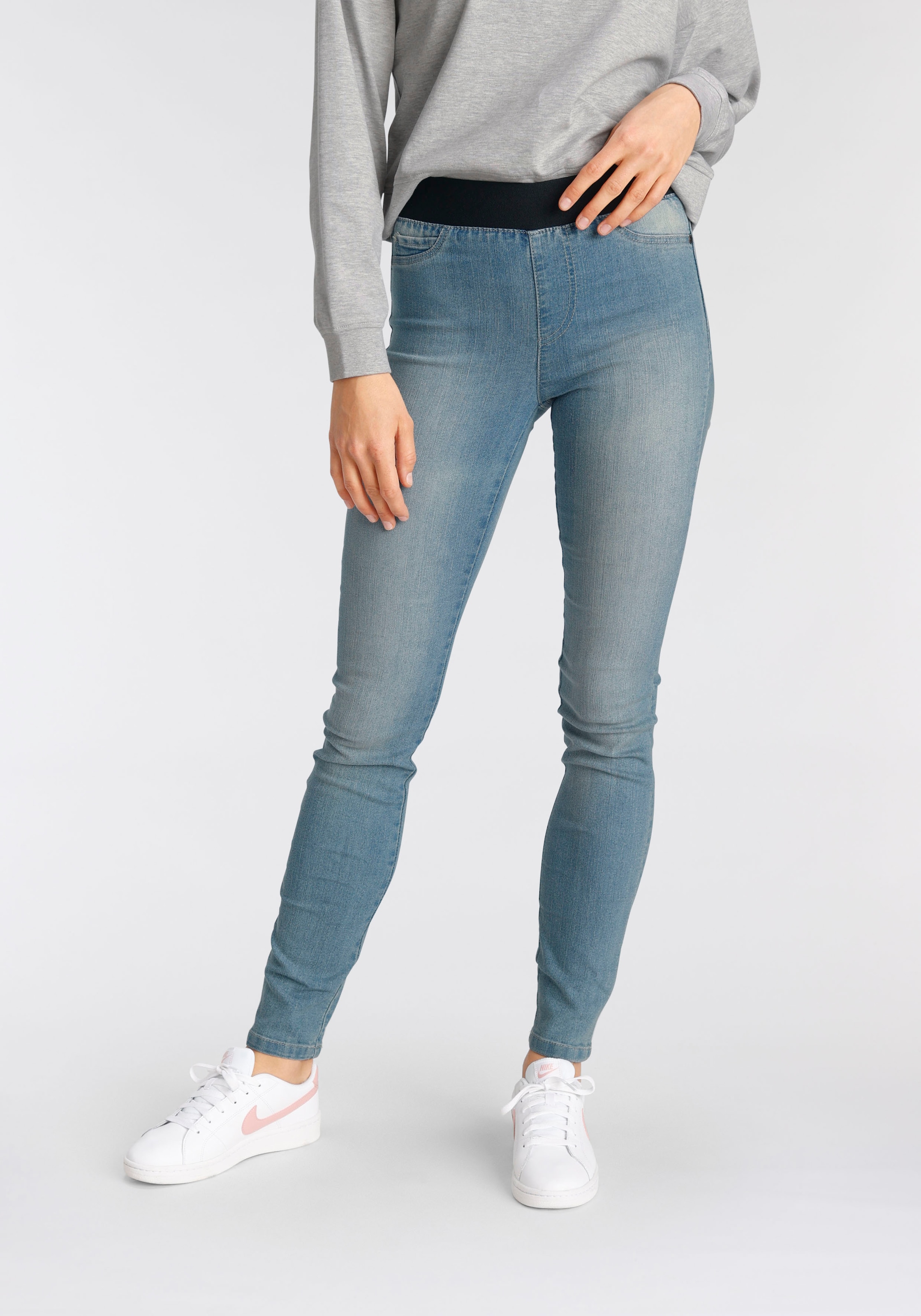 Skinny-Jeans mit Dehnbund