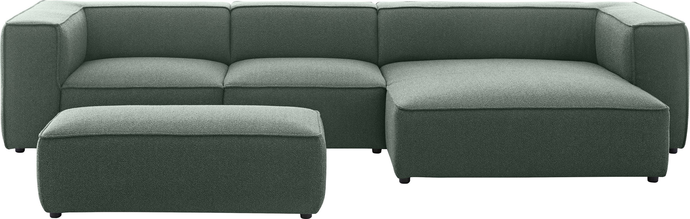 W.SCHILLIG Ecksofa »around-the-block«, mit eleganter Biese, mit Federkern, Breite 341 cm