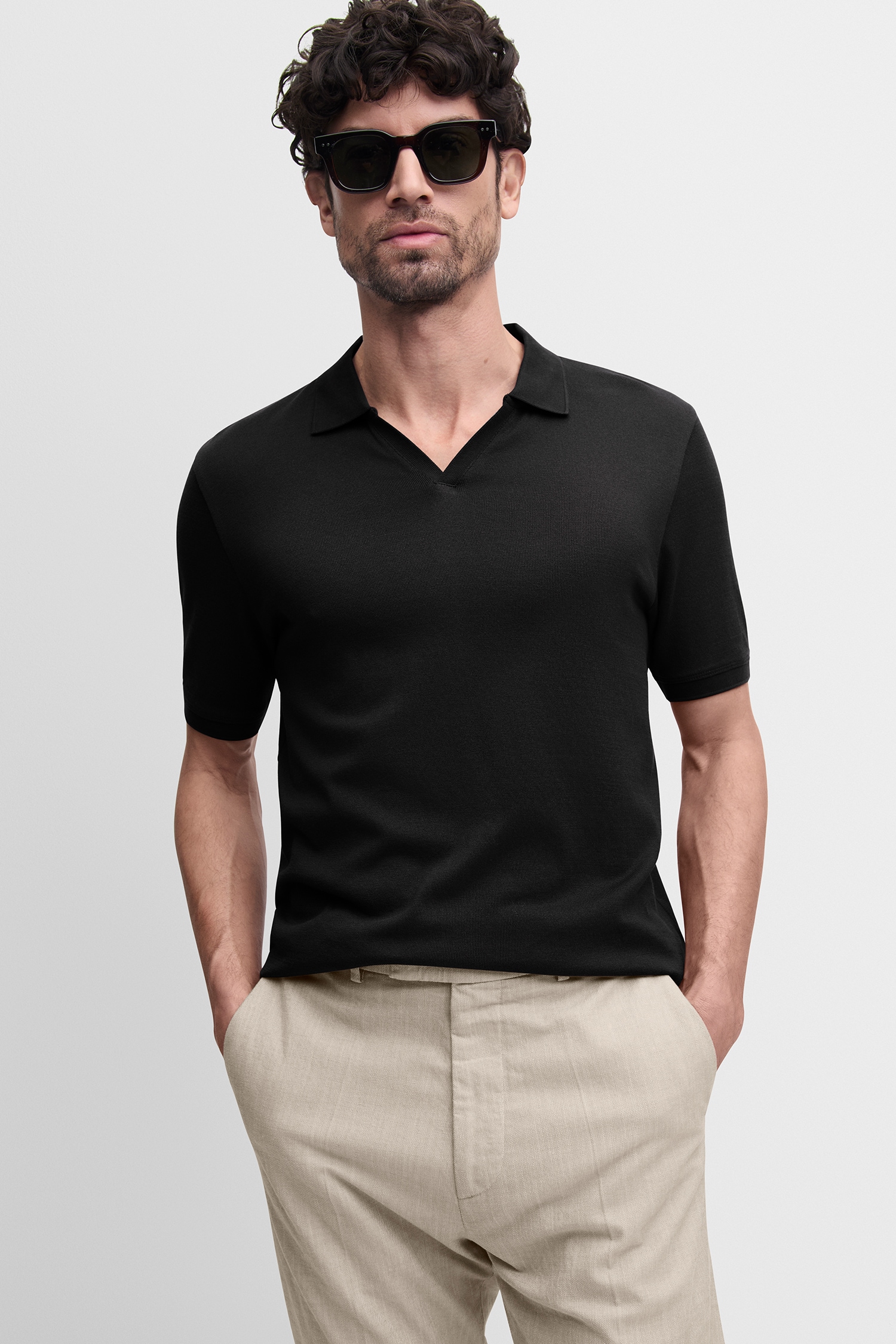 Cinque Poloshirt »CIBOLL« Polokragen, offene Knopfleiste, Relaxed Fit