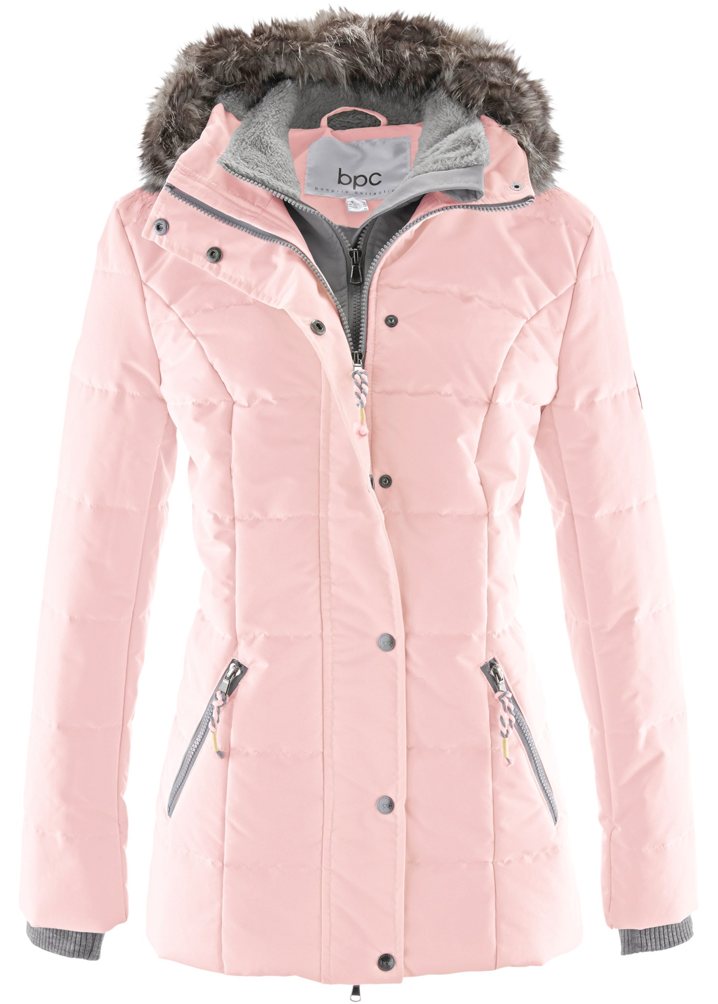 bonprix Winterjacke »Winterjacke in 2-in1 Optik« mit Kapuze Winterjacke in 2-in1 Optik