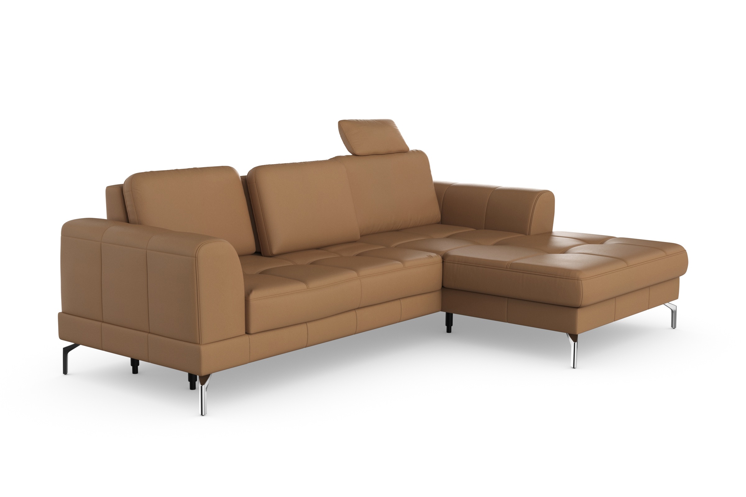 sit&more Ecksofa »Bendigo L-Form«, inklusive Sitztiefenverstellung, Bodenfreiheit 15 cm, 2 Fußfarben