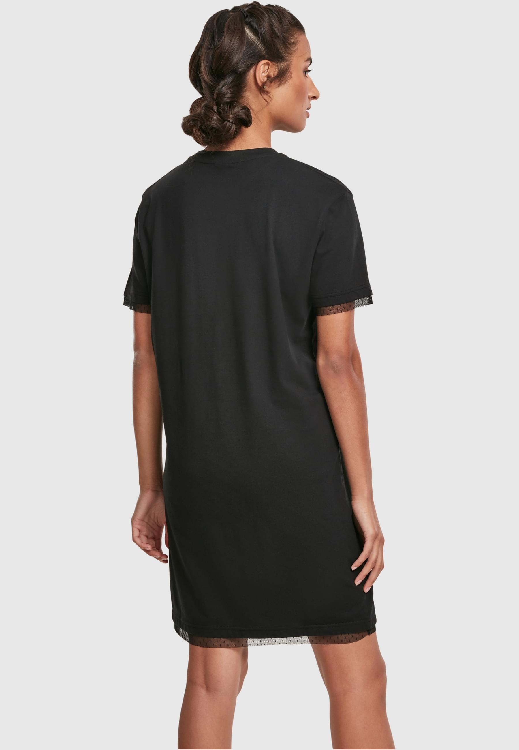 URBAN CLASSICS Shirtkleid »Urban Classics Damen Ladies Boxy Lace Hem Tee Dress« 1 Stk. tlg.