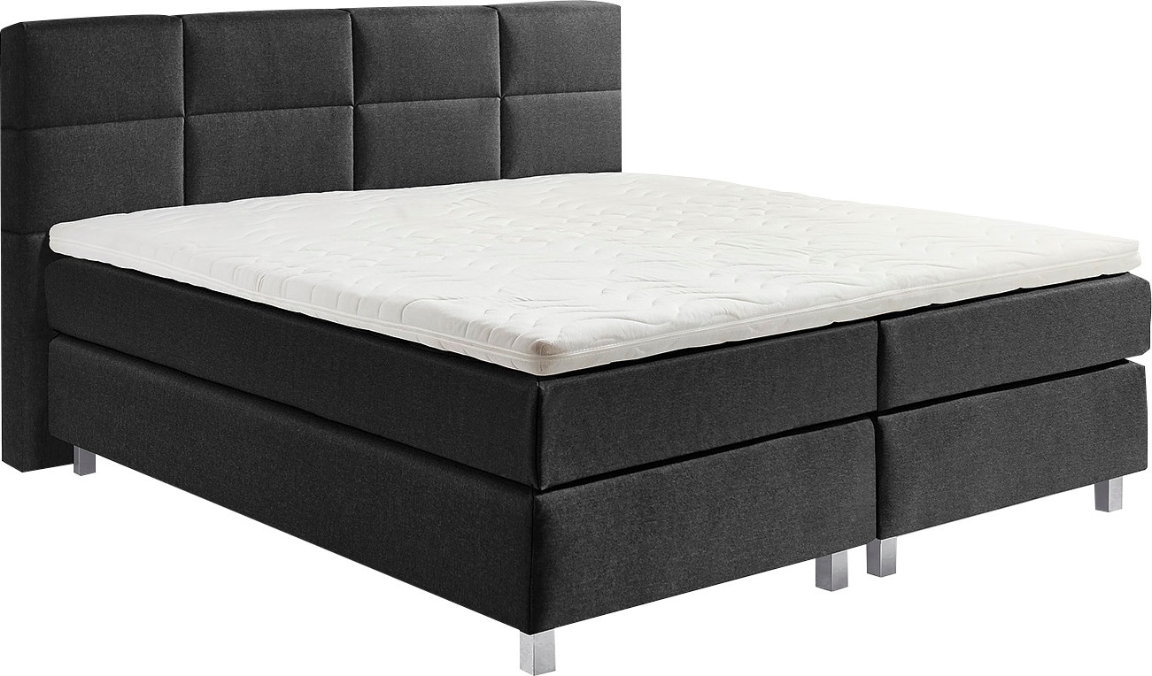 Westfalia Schlafkomfort Boxspringbett, wahlweise mit Kaltschaum-Topper, 2 Matratzenqualitäten