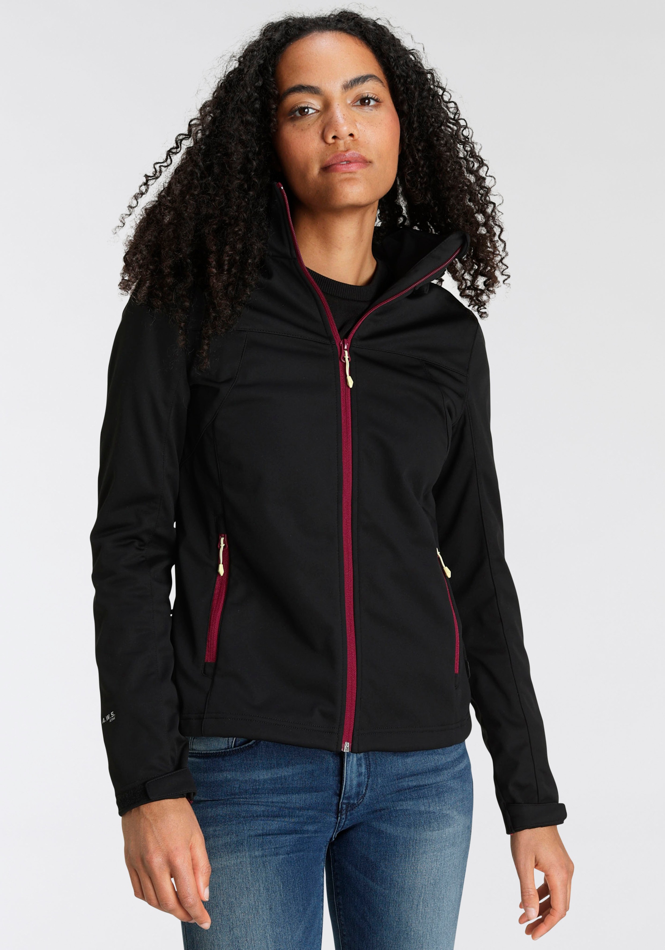 Icepeak Softshelljacke »D SOFTSHELLJACKE BOISE«, (1 St.), mit Kapuze, Wasserdicht & Winddicht