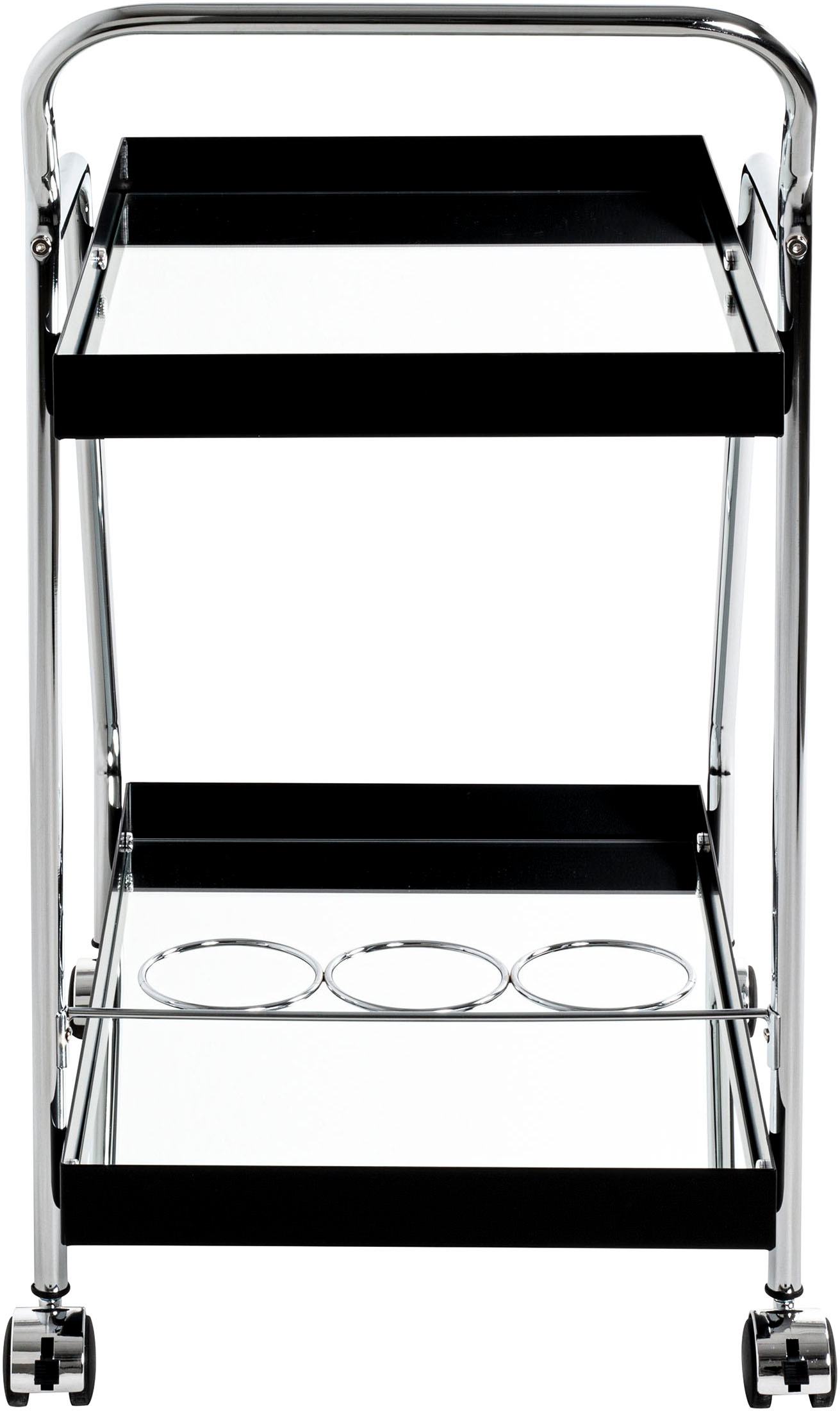 HAKU Servierwagen »Dinett, Kaffeetisch, Küchenwagen, Serviertisch, Teewagen, Trolley« 1 Stk. tlg. rechteckig - aus Metall Silber B/T/H 62/46/84 cm