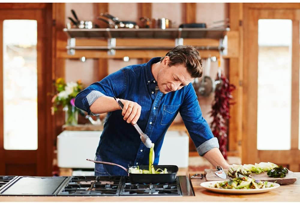 Tefal Wok »Tefal by Jamie Oliver Premium«, Aluminiumguss, (1 tlg.),  Aluguss, Antihaftversiegelung, Thermo-Spot, alle Herdarten, Induktion auf  Raten kaufen