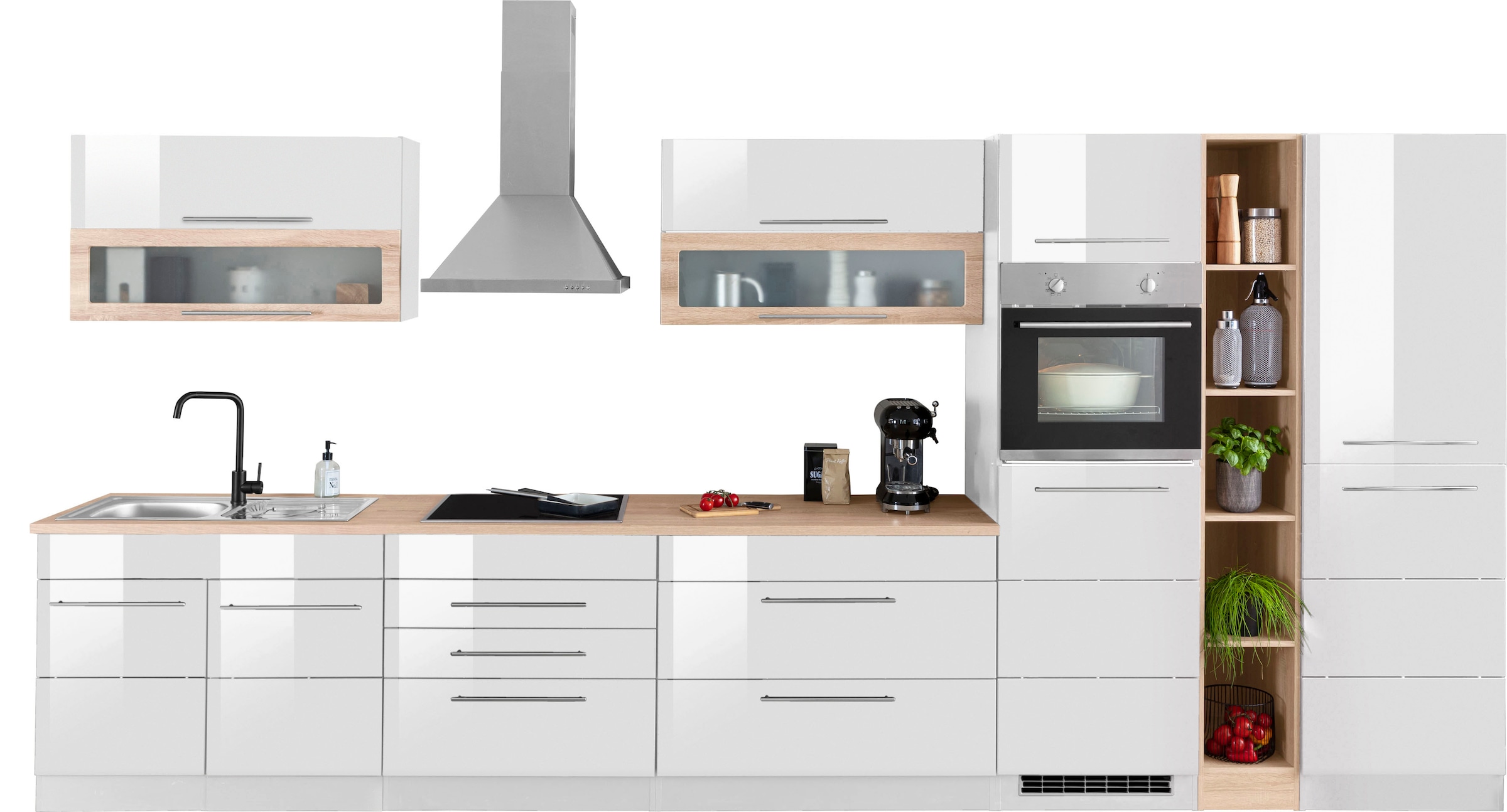 Küchenzeile »KS-Wien«, Breite 430 cm, wahlweise mit E-Geräten und Induktion