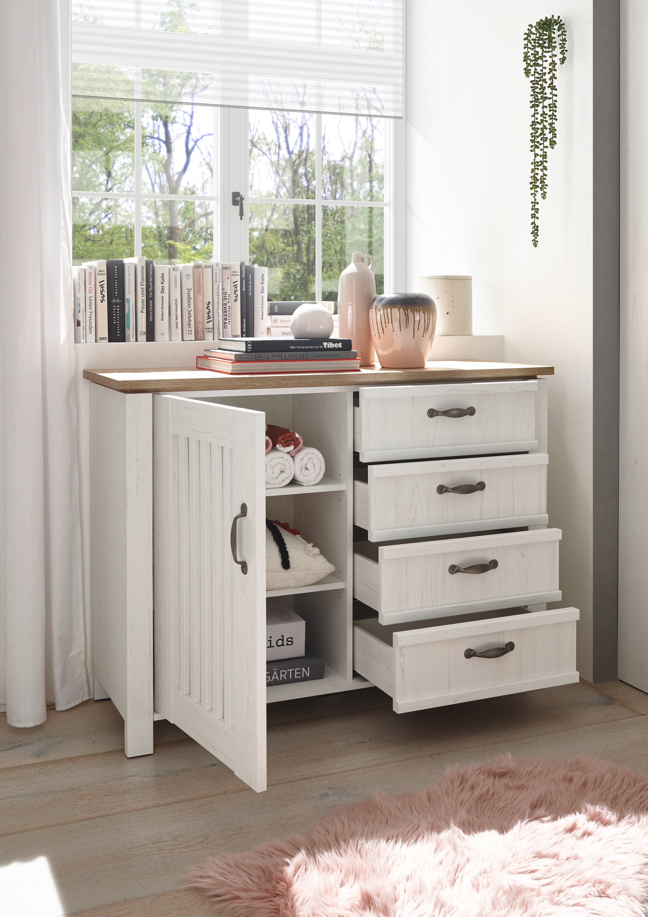 Schlafkontor Kombikommode »Trient«, im Landhaustil, Schlafzimmerkommode mit Schubkästen