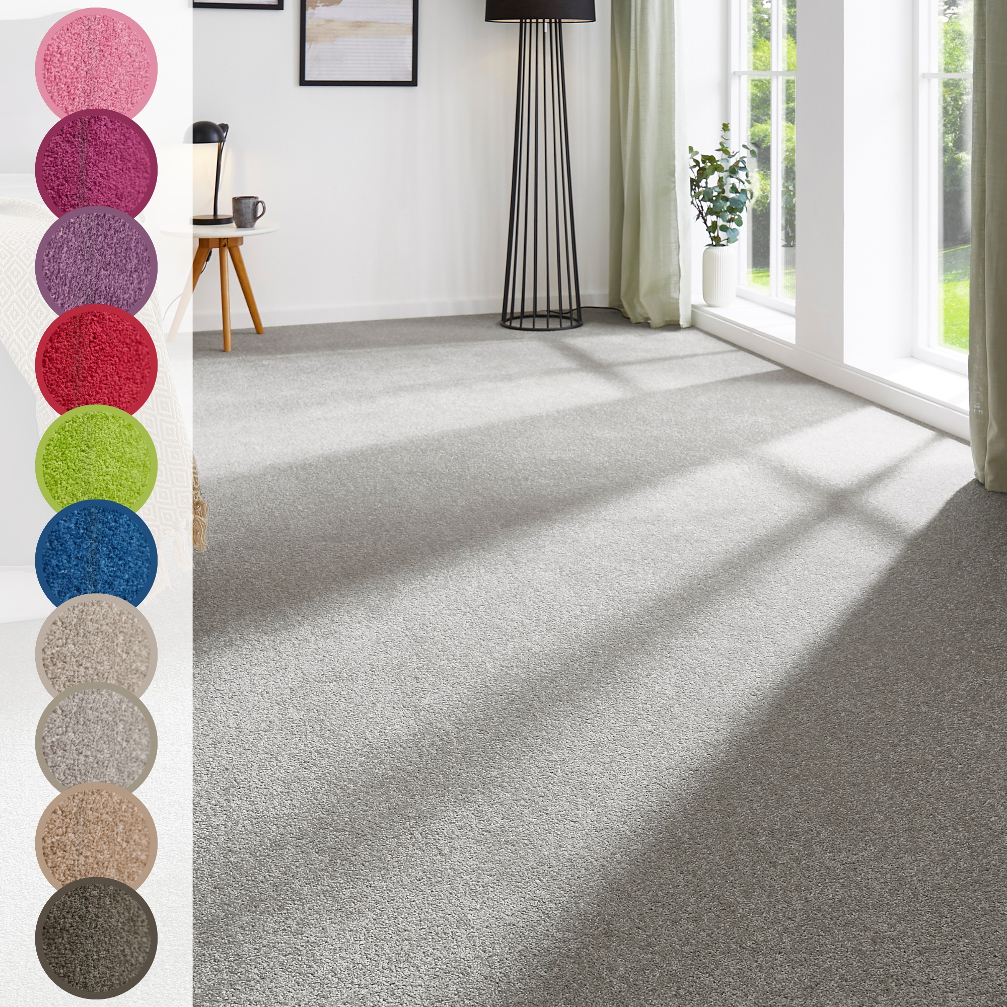 Andiamo Teppichboden »Ines, Kräuselvelours, Made in Netherlands«, rechtecki günstig online kaufen