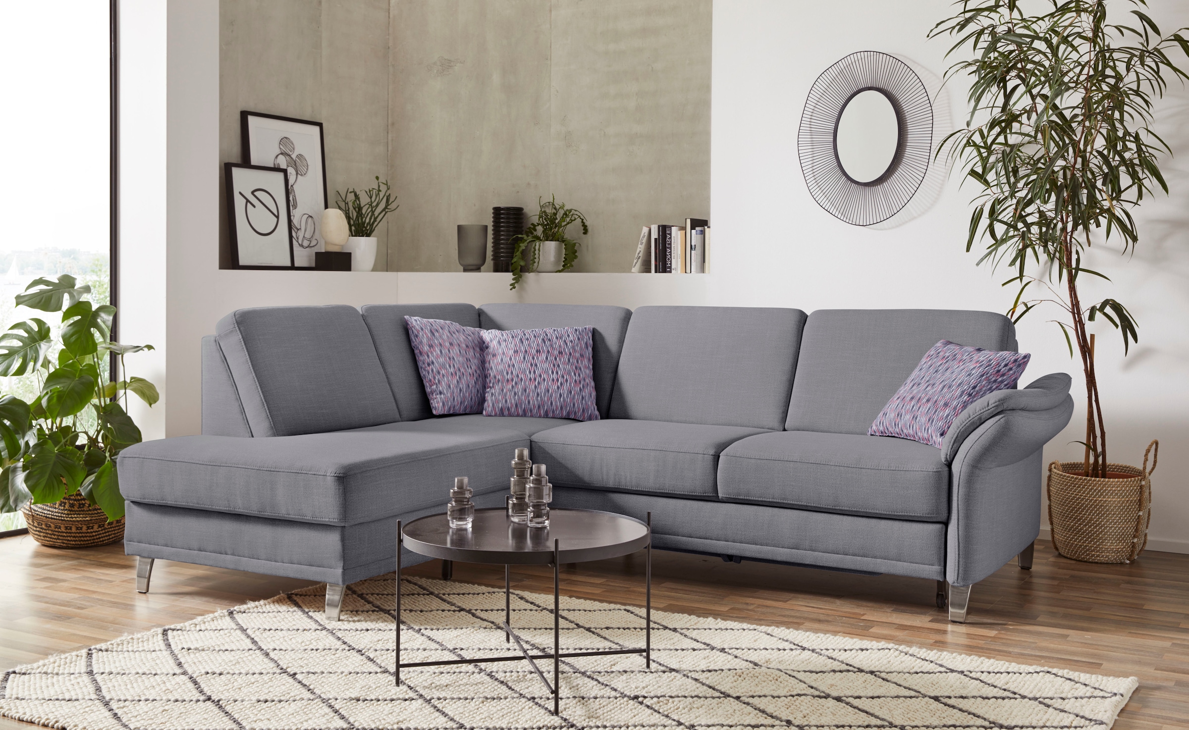 sit&more Ecksofa »Clio L-Form«, wahlweise mit Bettfunktion und Bettkasten, günstig online kaufen