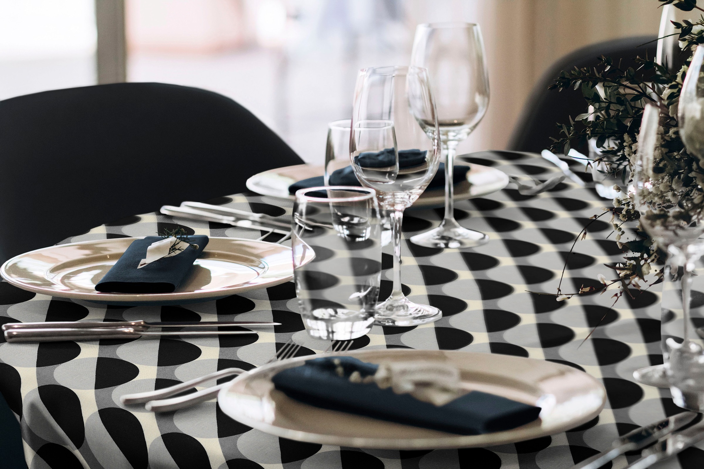 Adam Tischdecke "Circles" GOTS organic,zertifiziert durch CERES 0242Made in günstig online kaufen