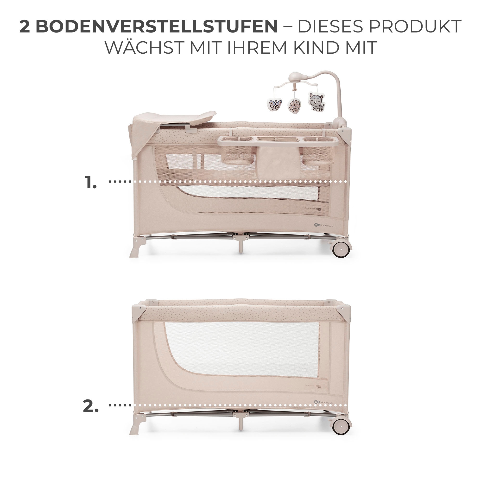 Kinderkraft Baby-Reisebett »JOY 2 mit Zubehör«