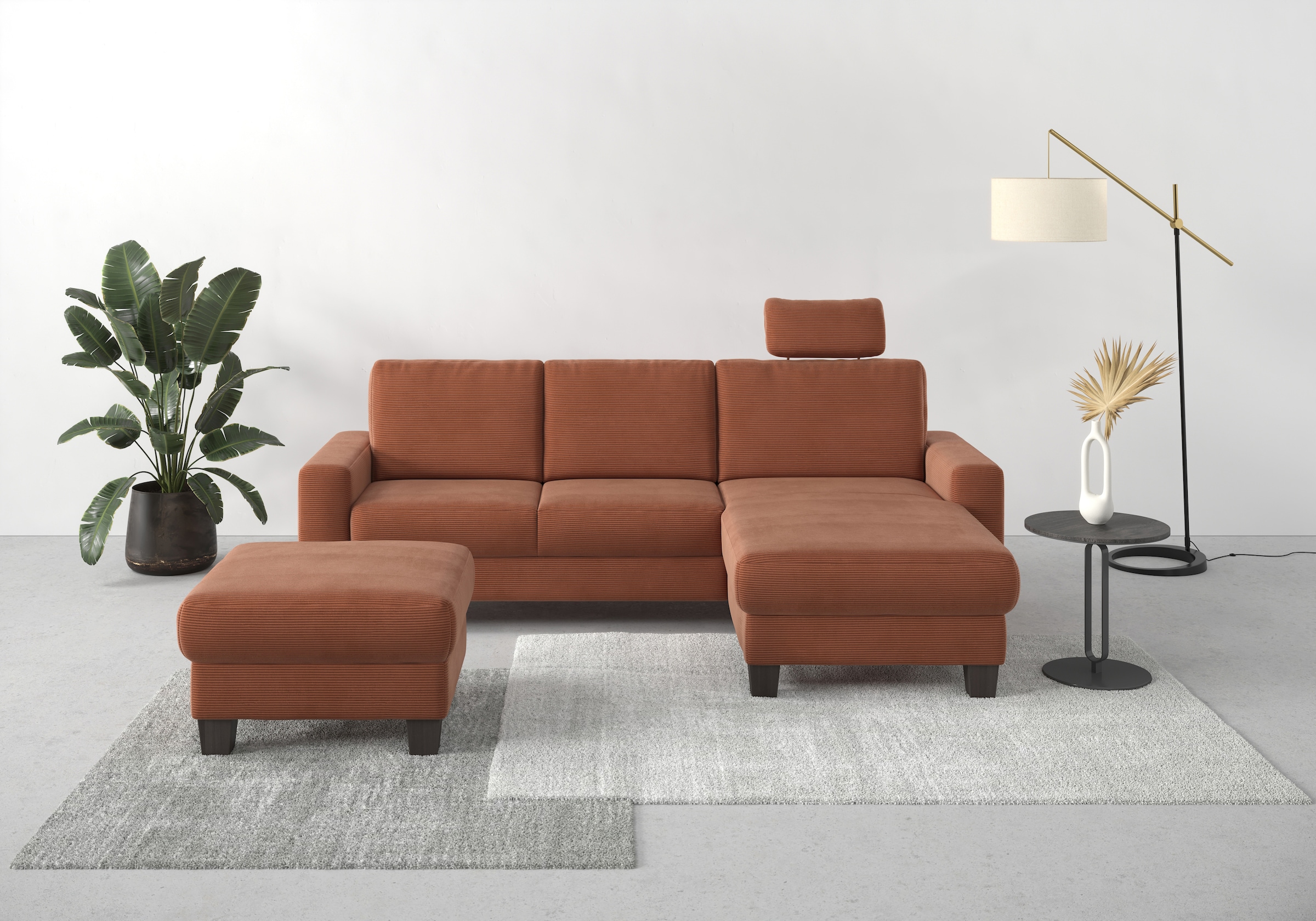 Home affaire Ecksofa »Summer L-Form«, mit Recamiere, mit oder ohne Bettfunk günstig online kaufen