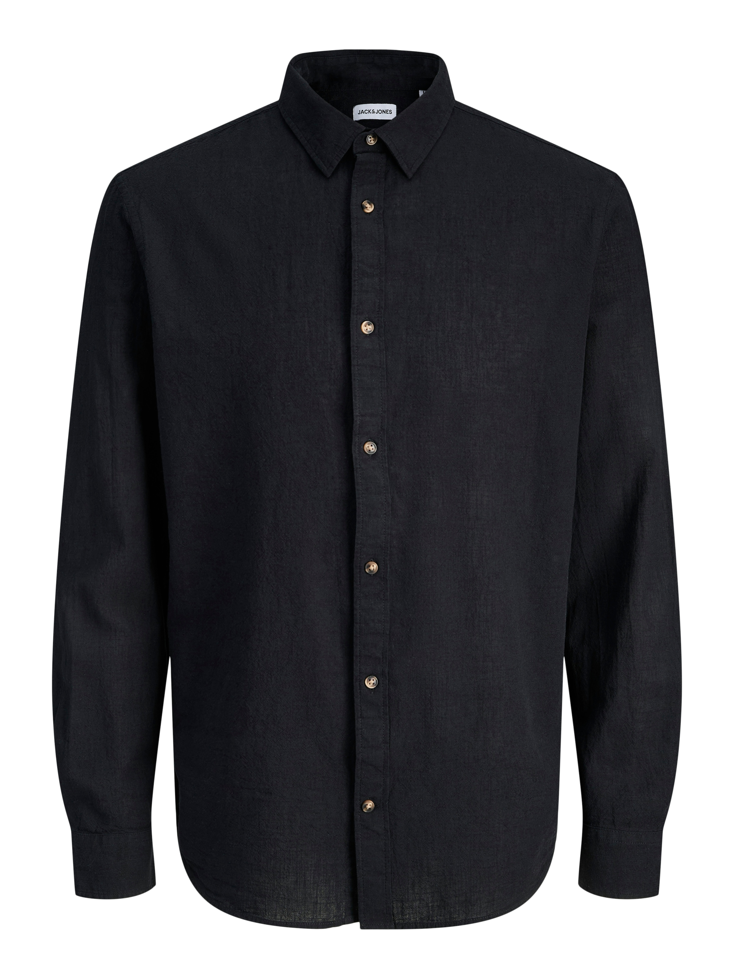 Jack & Jones Langarmhemd »JJESUMMER LINEN BLEND SHIRT L/S SN« Baumwollmischung, regular fit