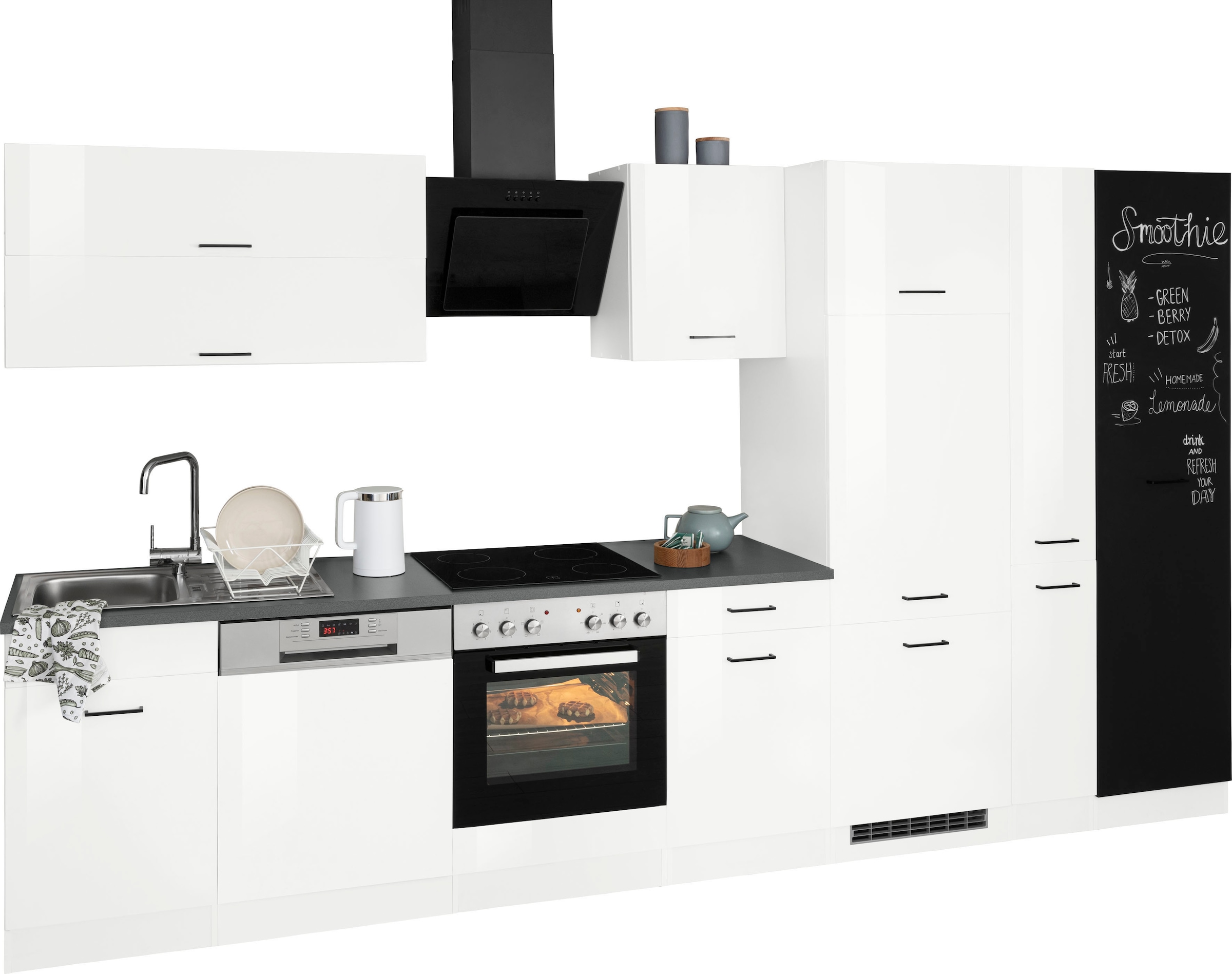 KOCHSTATION Küchenzeile »KS-Trier«, ohne E-Geräte, Breite 360 cm