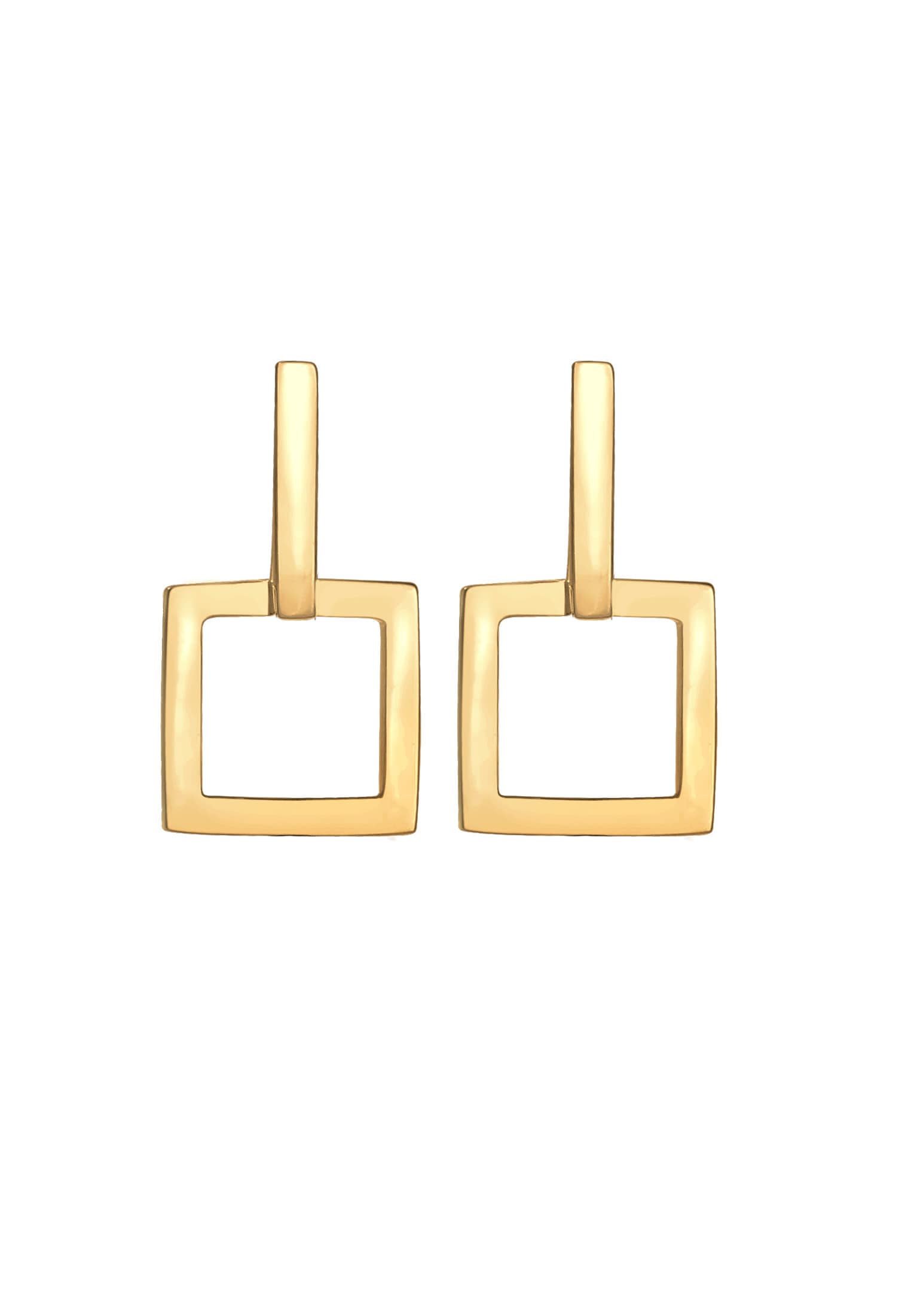 Elli Paar Ohrstecker »Creolen Eckig Quadrat 925 Silber«