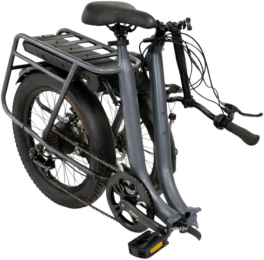 LLobe »Elektro Faltrad 20" Terrain grau« 7 Gang Shimano Tourney Schaltwerk Kettenschaltung Heckmotor 250 W