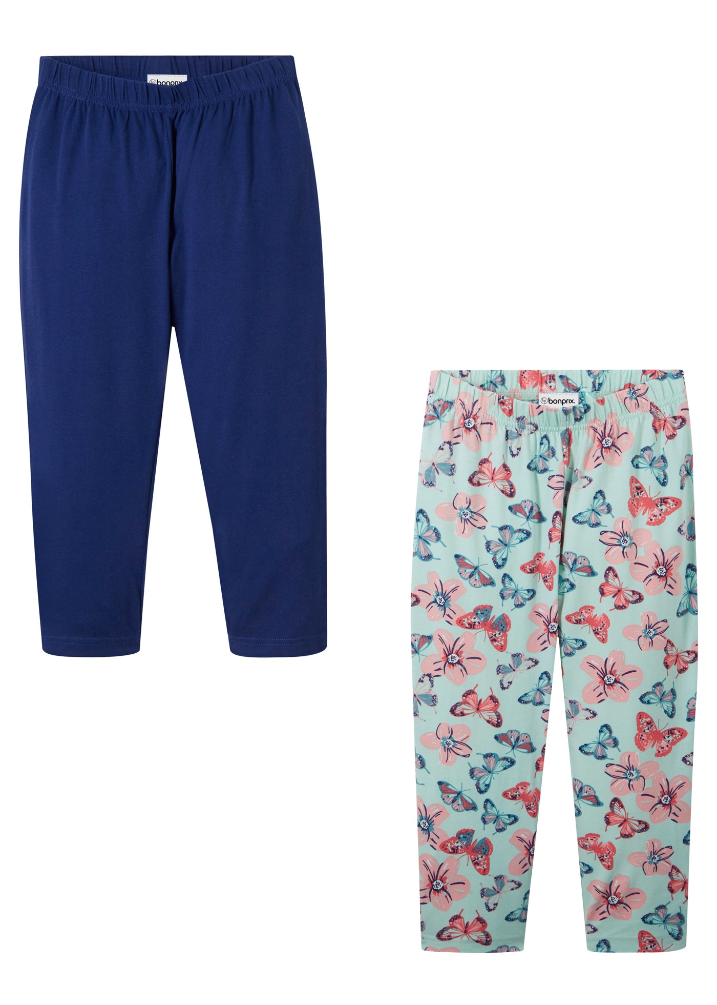 bonprix Caprileggings  aus Baumwolle und Elasthan, mit elastischem Taillenbund, 3/4-Länge