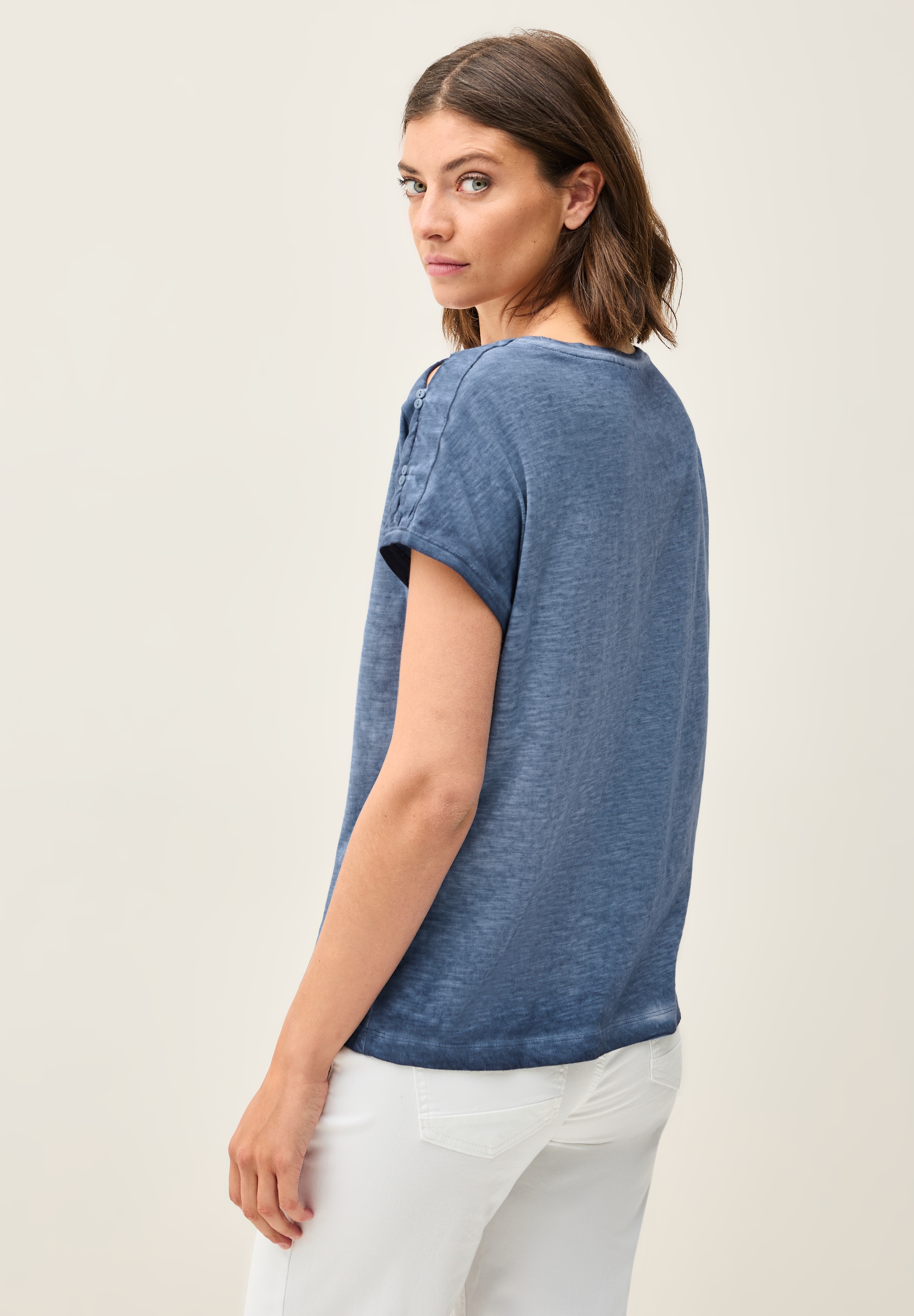 Cecil T-Shirt, mit Knopfdetail
