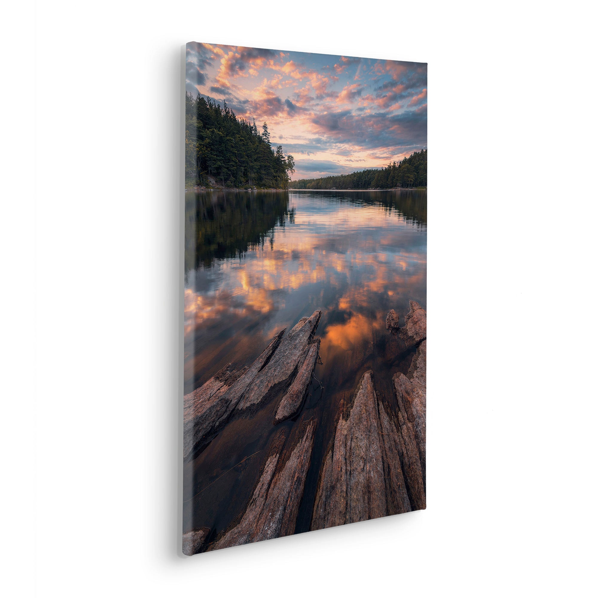 Komar Leinwandbild »Swedish Structures - Größe 40 x 60 cm«, Baum-Blätter-Natur-Berge-Blumen-Foto-Jahreszeiten-Landschaft-Meer-Strand-Palmen, (Packung, 1 St.), Keilrahmenbild mi Echtholzrahmen