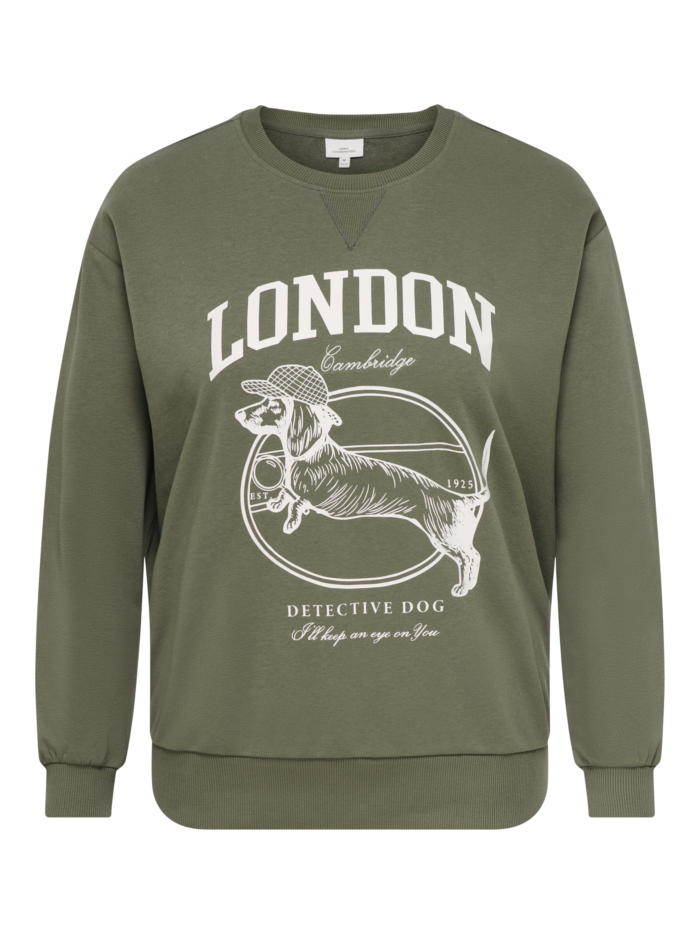 ONLY CARMAKOMA 1100000002199 »CARAMELIA LS O-NECK SWEAT JRS«, Baumwollmischung, regular fit
