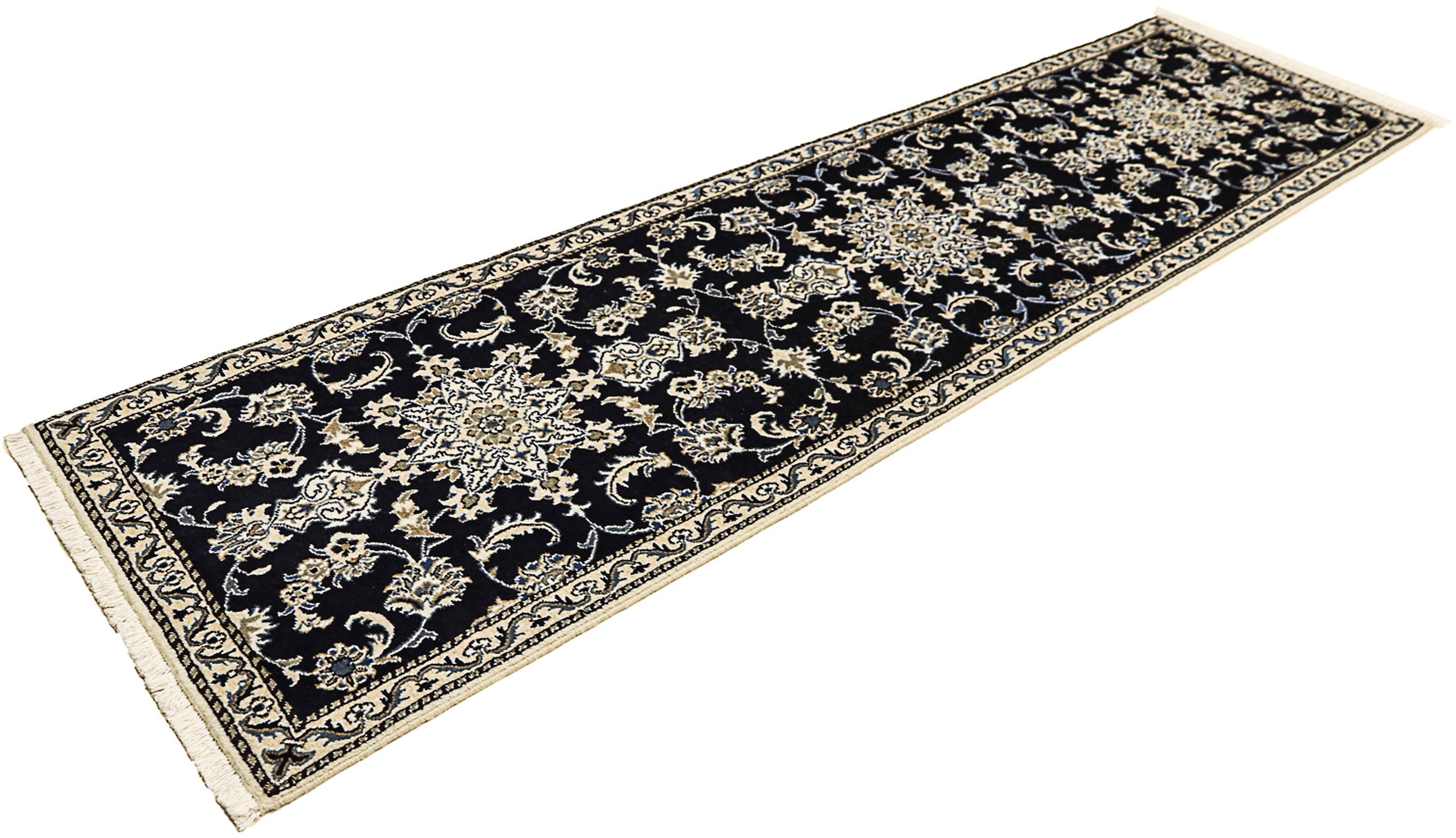morgenland Orientteppich »Perser - Nain - 290 x 78 cm - dunkelblau«, rechte günstig online kaufen