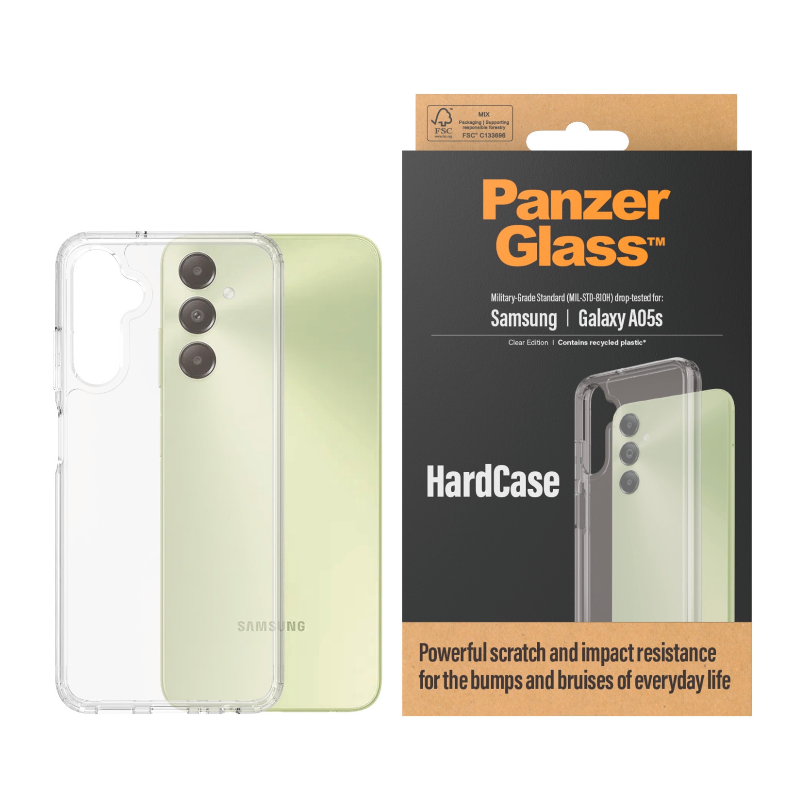 PanzerGlass Handyhülle »HardCase für Samsung Galaxy A05s«, Backcover, Schutzhülle, Schutz, Sturzschutz, stoßfest