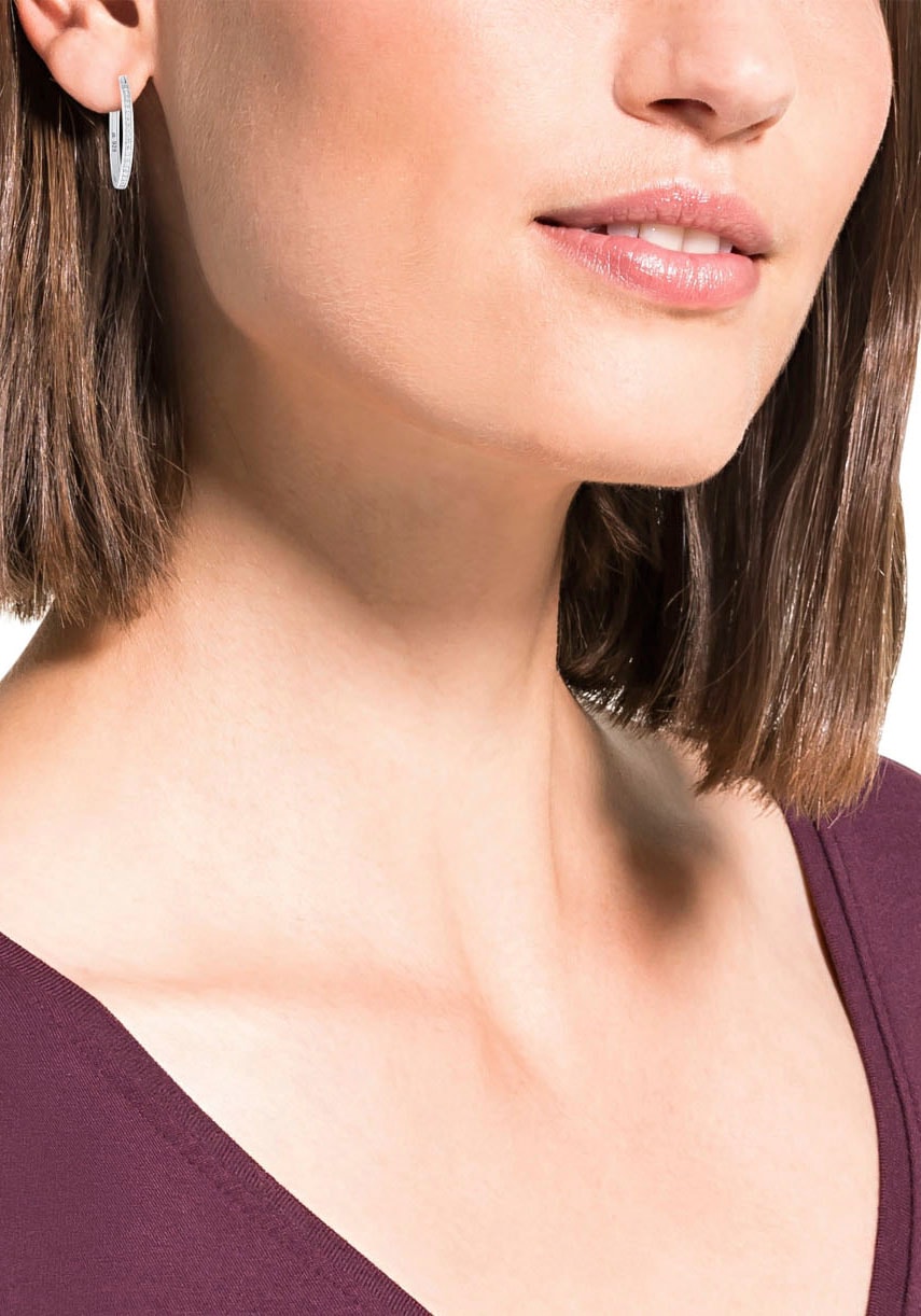 Amor Paar Creolen », 9958313« mit Zirkonia (synth.)