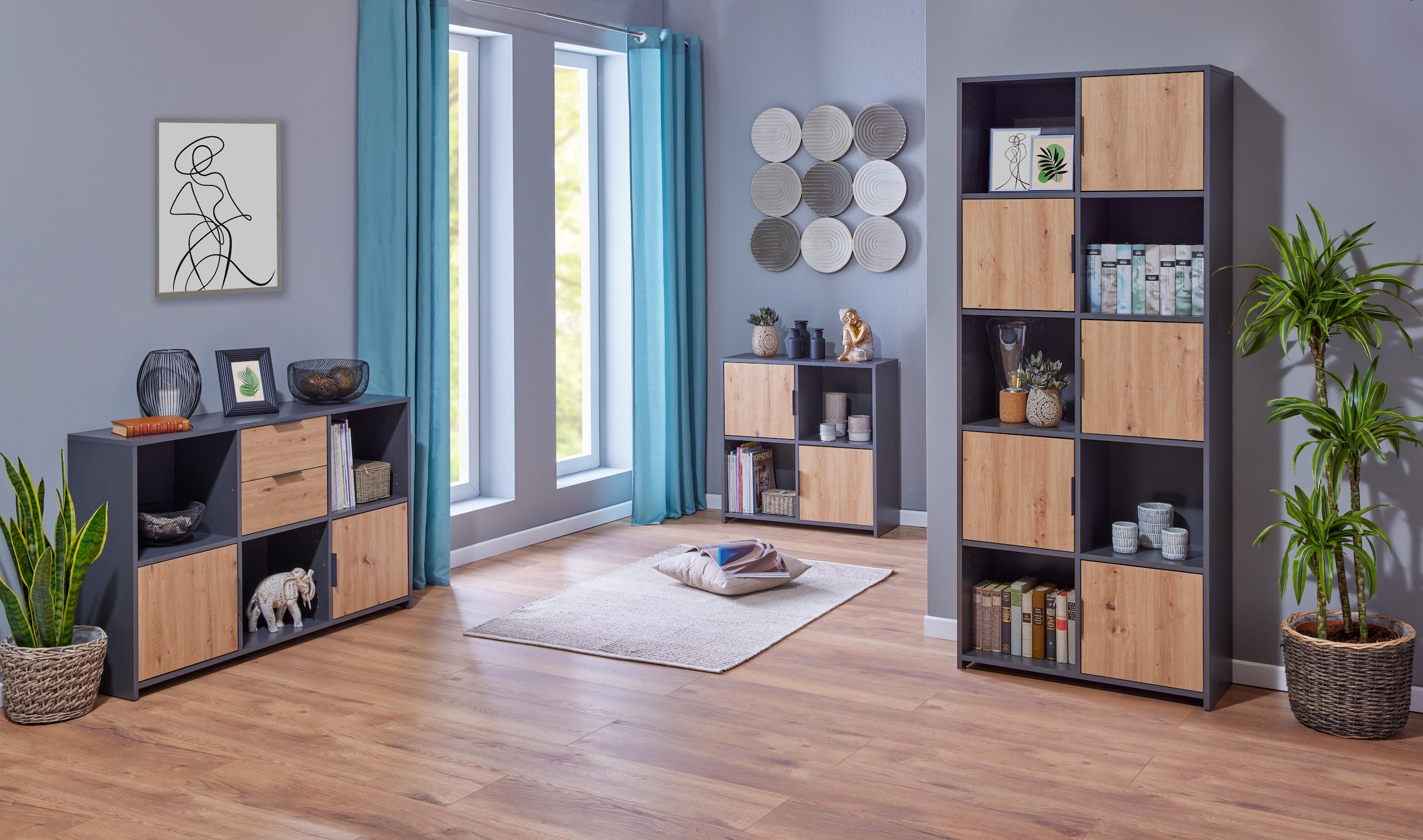 Inter Link Sideboard »Sideboard Pepeto« 1 Stk. tlg. Modular, individuelle Gestaltung, BxTxH: ca. 120 x 30 x 77 cm