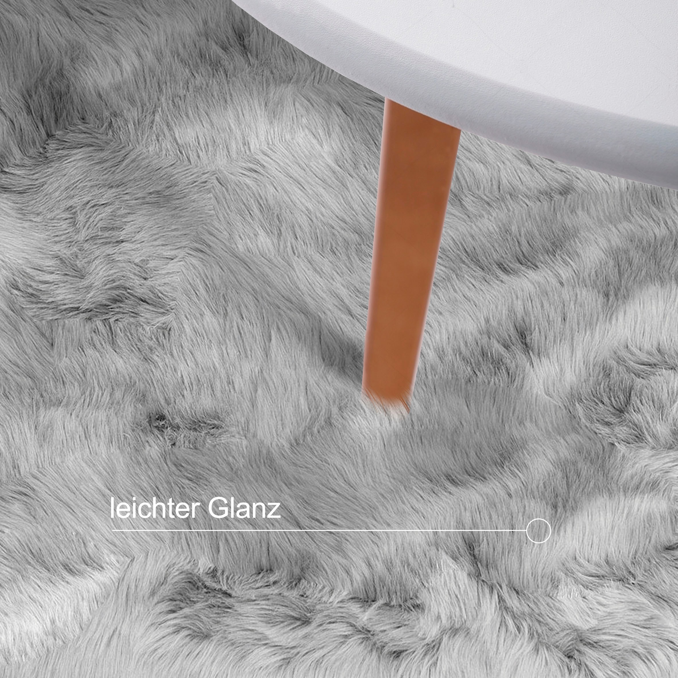 Home affaire Fellteppich »Valeria«, rechteckig, 60 mm Höhe, Kunstfell, besonders weich und flauschig, fußbodenheizungsgeeignet, pflegeleicht, ideale Teppiche für Wohnzimmer, Schlafzimmer und Esszimmer