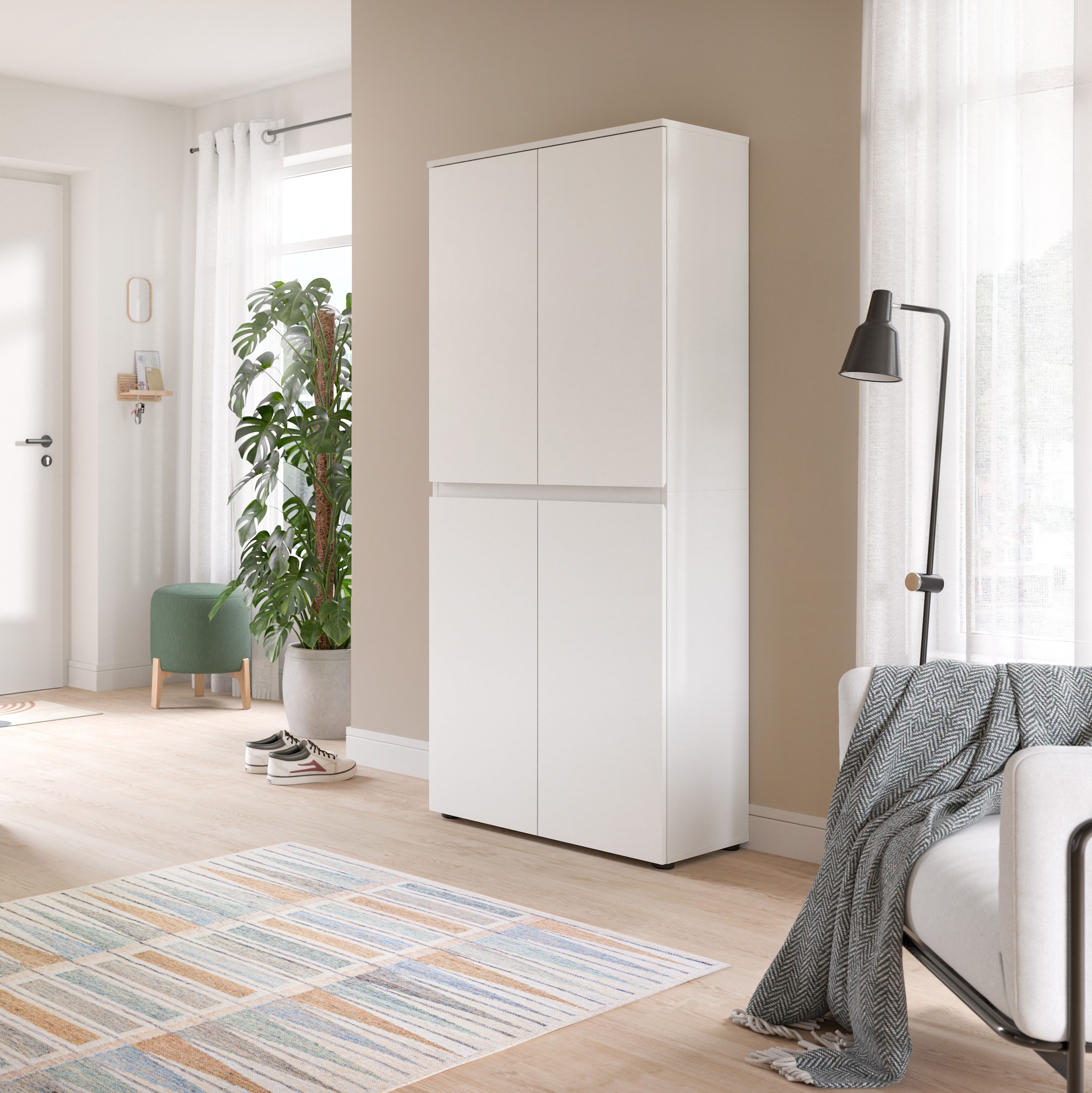 Home affaire Mehrzweckschrank »CIPELA, 70x175 cm, viel Stauraum, variable Einlegeböden, Kleiderstange« in vielen verschiedenen Trendfarben verfügbar, 1 Stk. tlg. Schuhschrank, Kleiderschrank, Universalschrank, Aktenschrank, Schrank