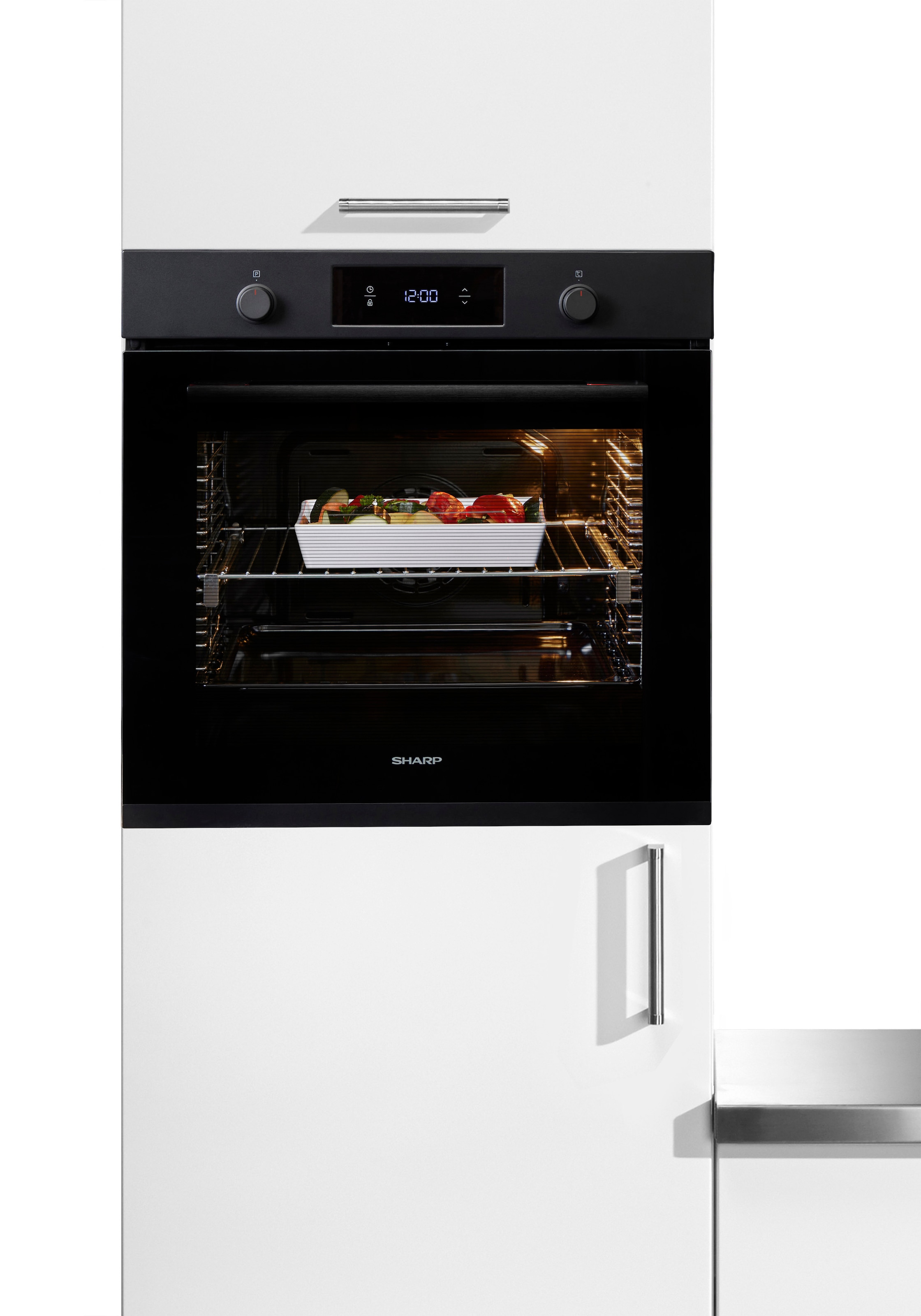 Sharp Einbaubackofen  »K-70P19BNH-EU«, mit Vollauszug, Großflächengrill mit Ventilator