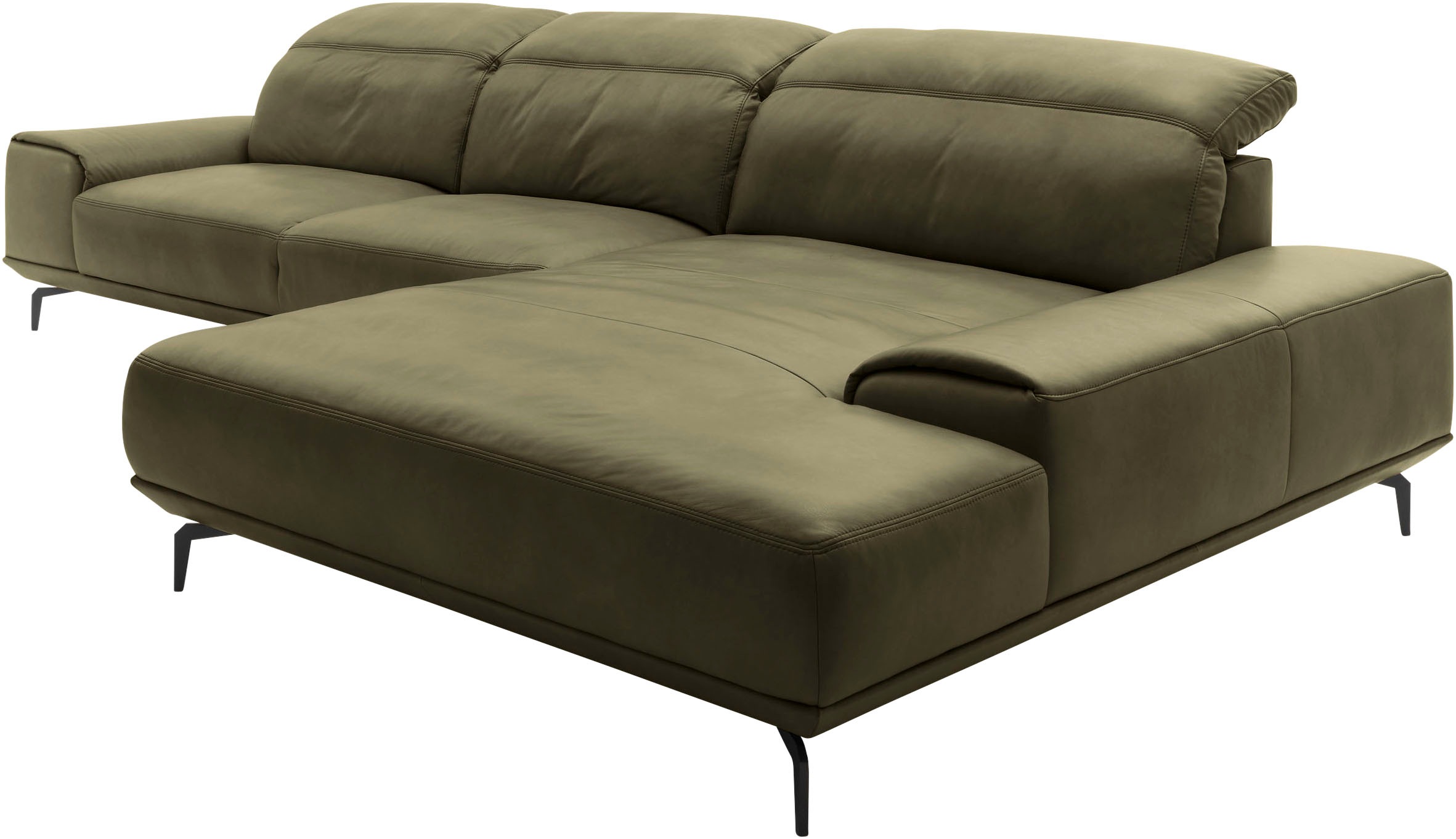 Musterring Wohnlandschaft »MR 2490«, Fuß Schwarz, Sitzhöhe 46cm, wahlweise mit Funktionen, Maße 342x207 cm