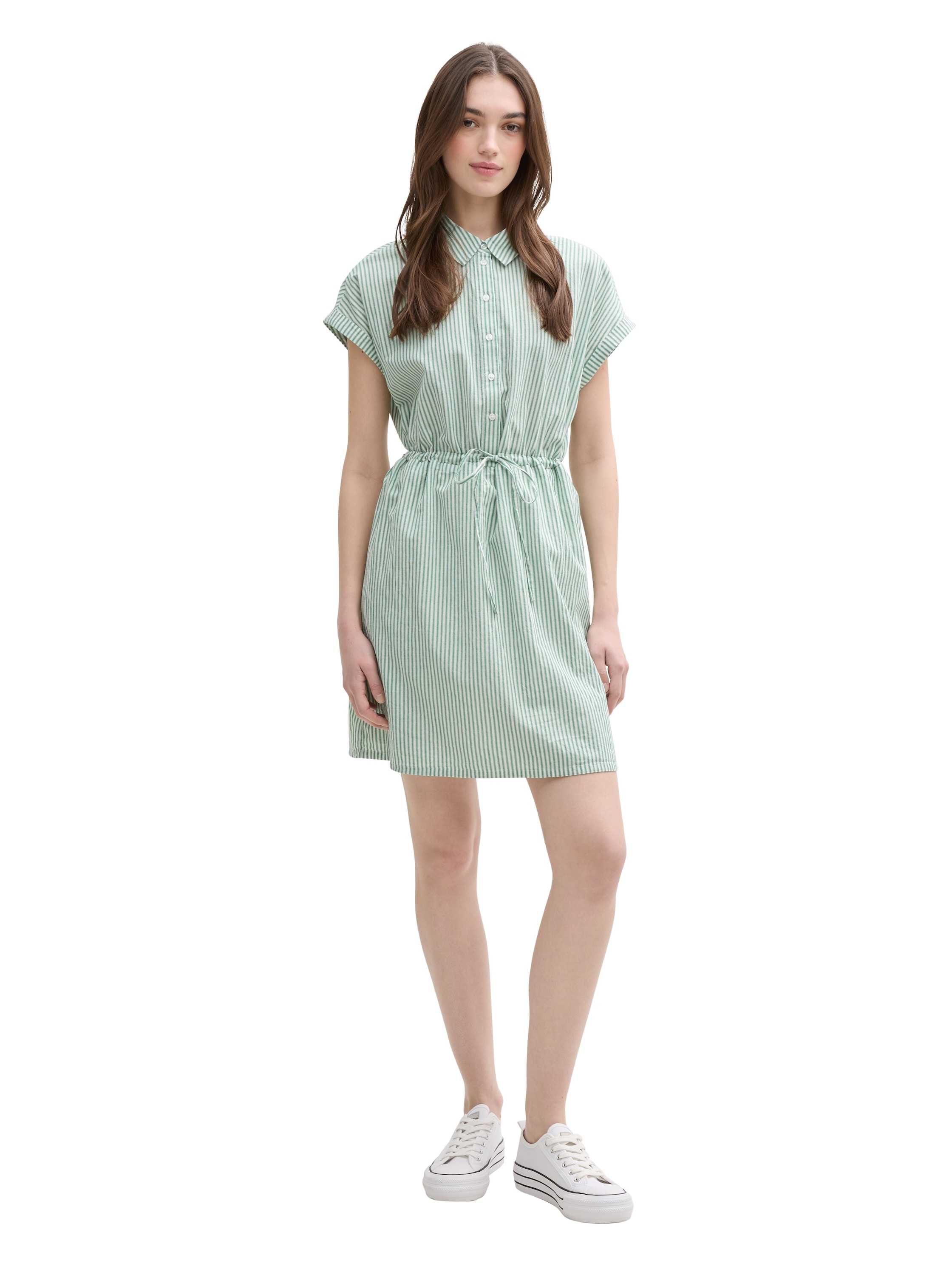 TOM TAILOR Denim Hemdblusenkleid, im Streifendessin