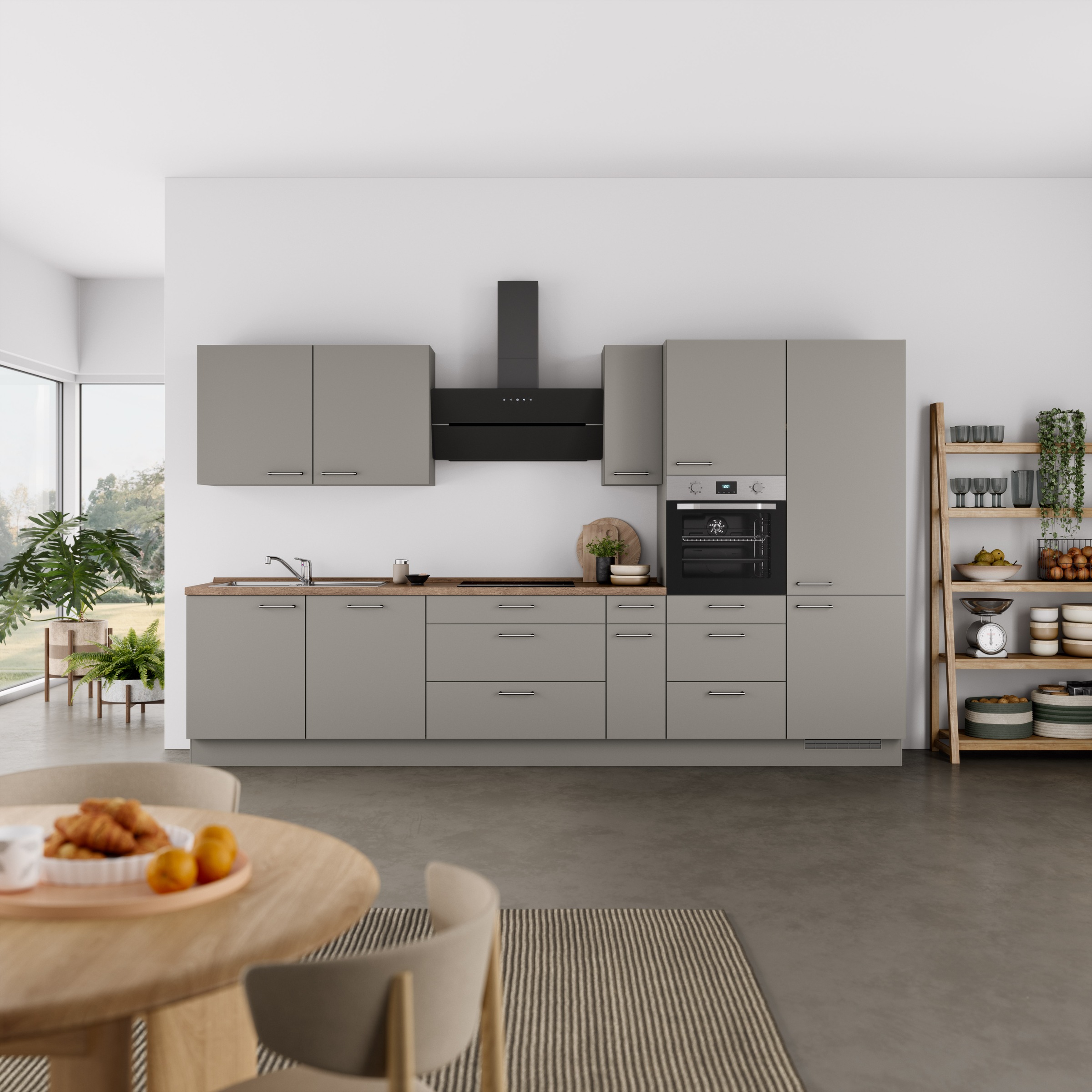 nobilia® Küchenzeile »"Laser II", Ausrichtung wählbar, Breite 360 cm« vormo günstig online kaufen