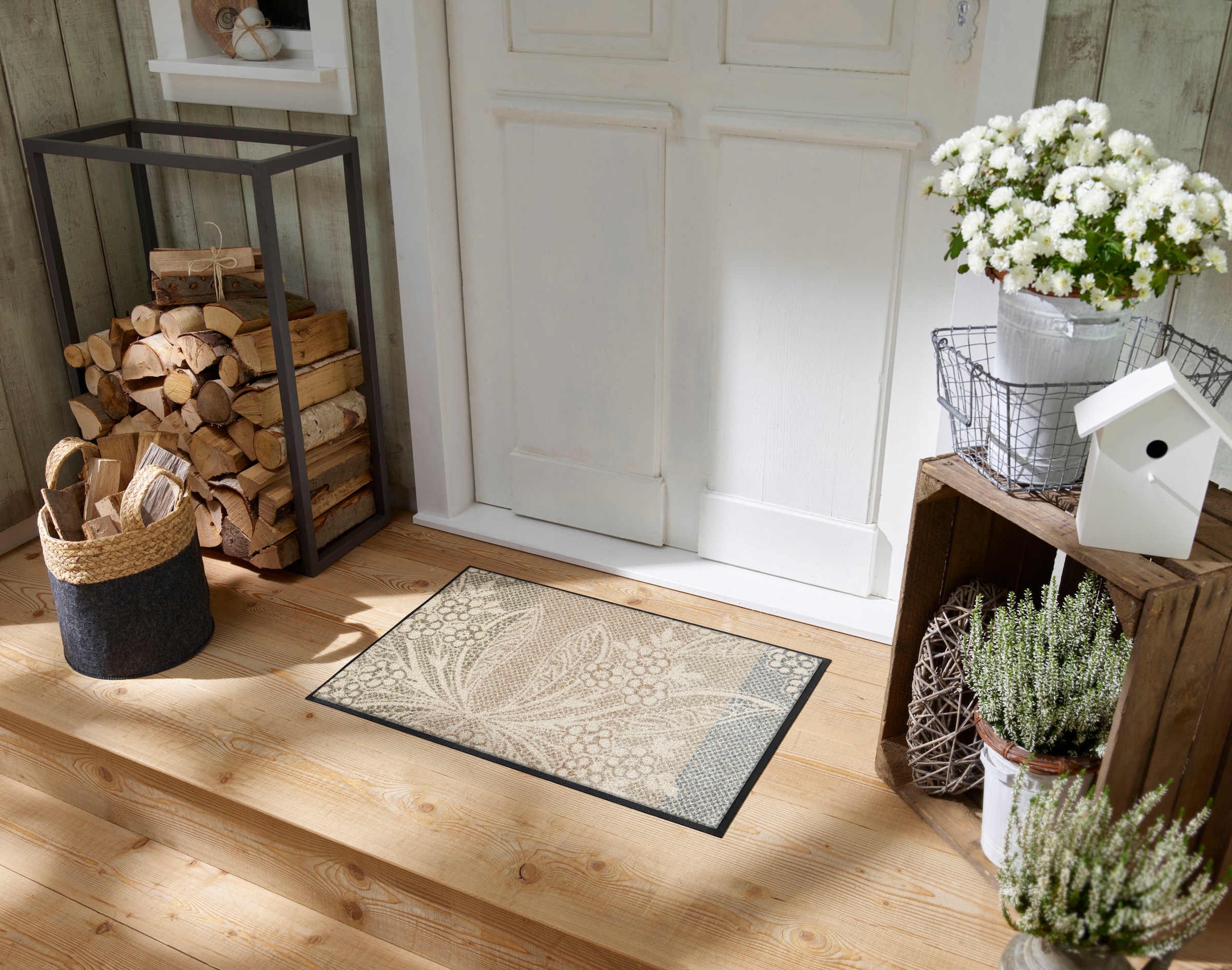 wash+dry by Kleen-Tex Fußmatte »Floral Lace« rechteckig