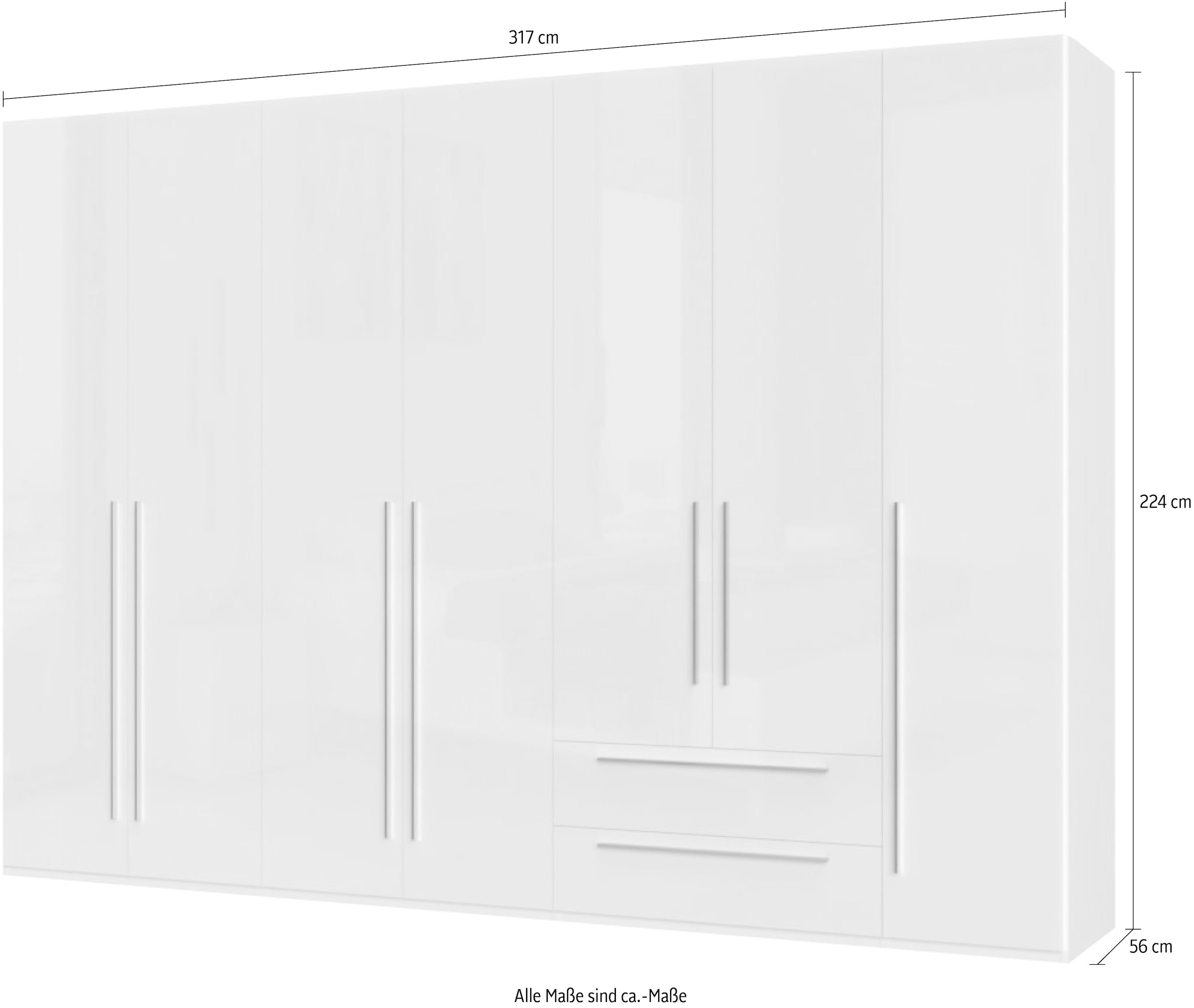 Places of Style Kleiderschrank »Piano«, beige, UV lackiert hochglänzend, Soft-Close Funktion in vielen Breiten