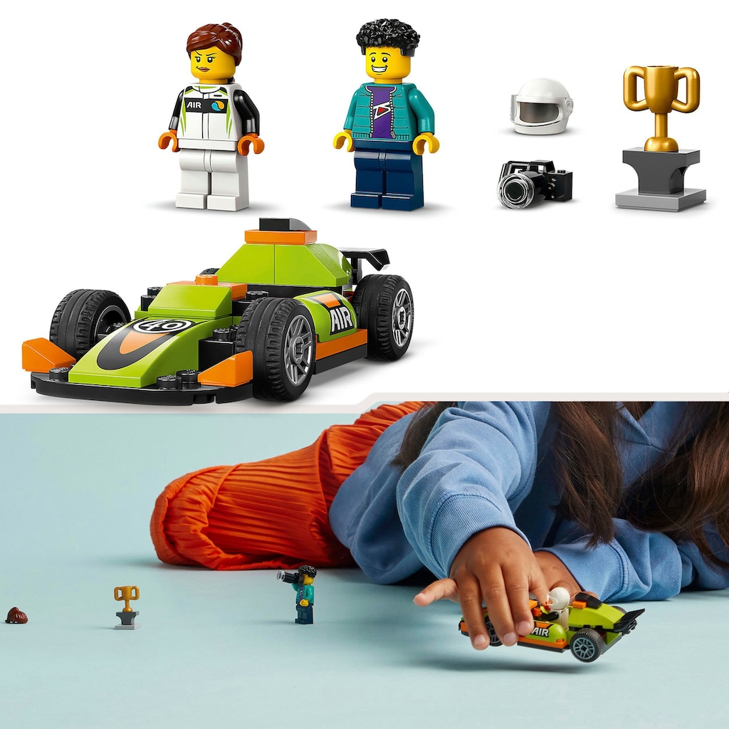 LEGO® Konstruktionsspielsteine »Rennwagen (60399), LEGO City«, (56 St.), Made in Europe