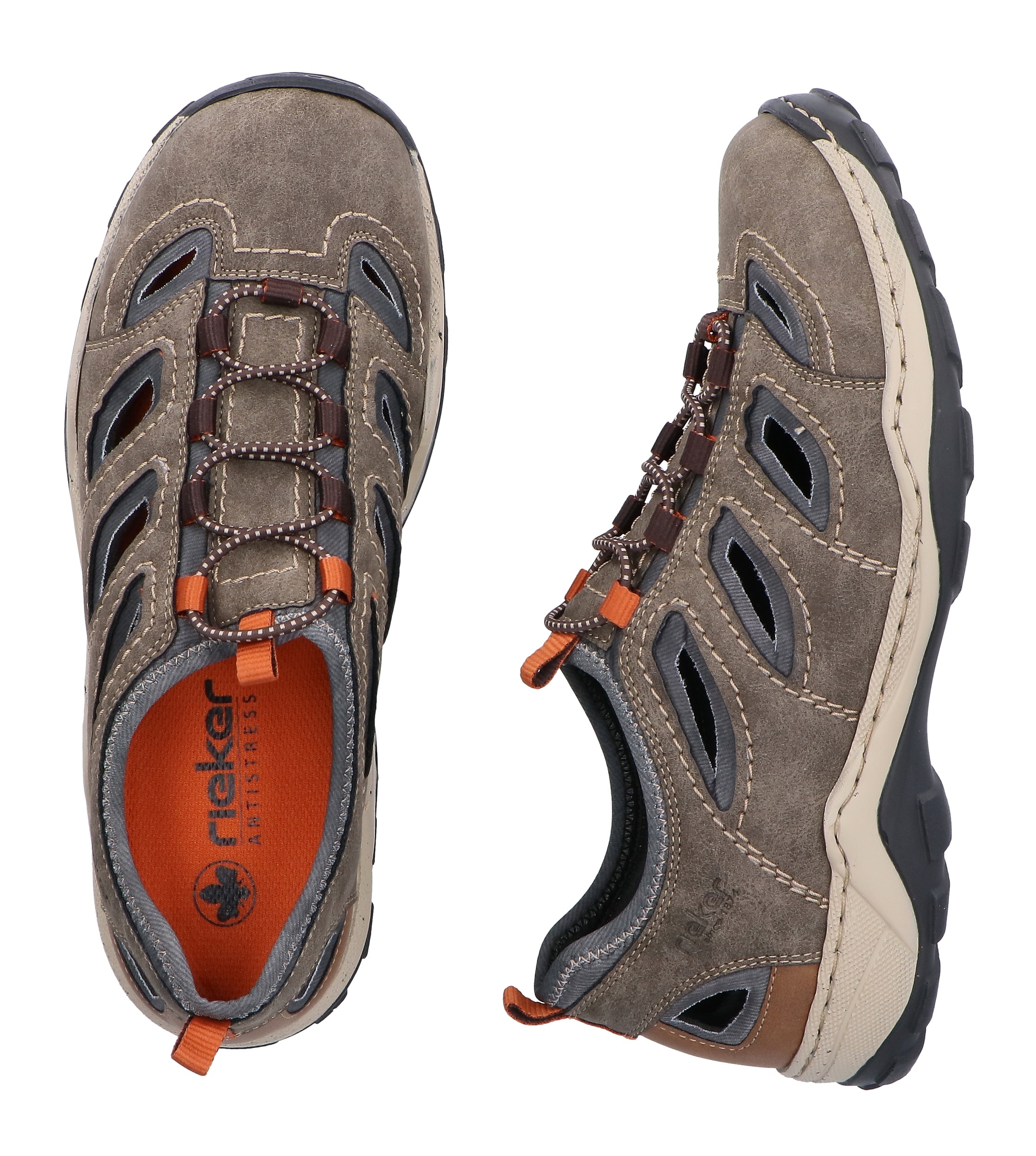 Rieker Slipper  Trekking Schuh, Sandale, Sommerschuh mit praktischem Gummizug