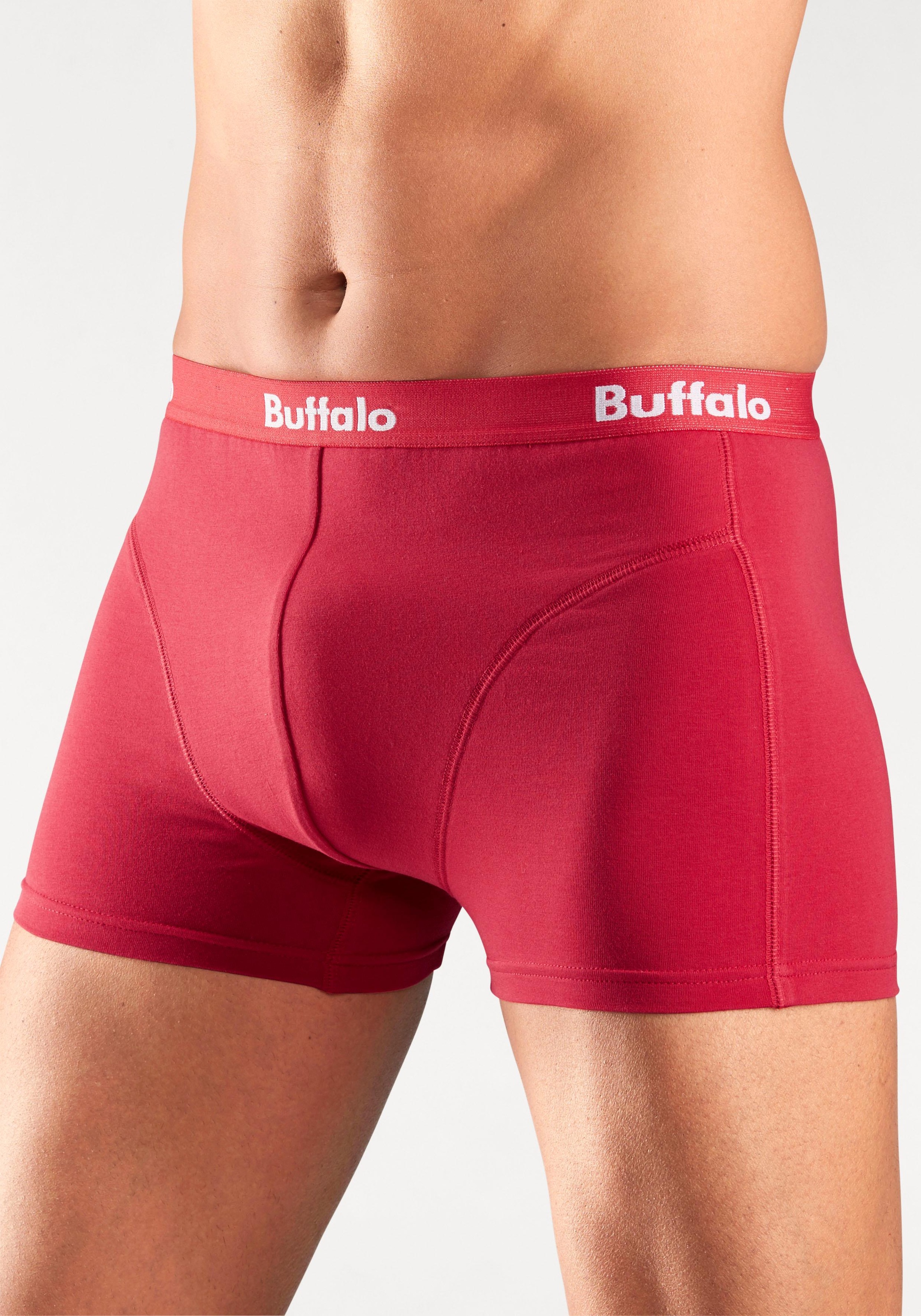 Buffalo Boxer »Boxershorts für Herren«, (Packung, 3 St.), mit Overlock-Nähten vorn