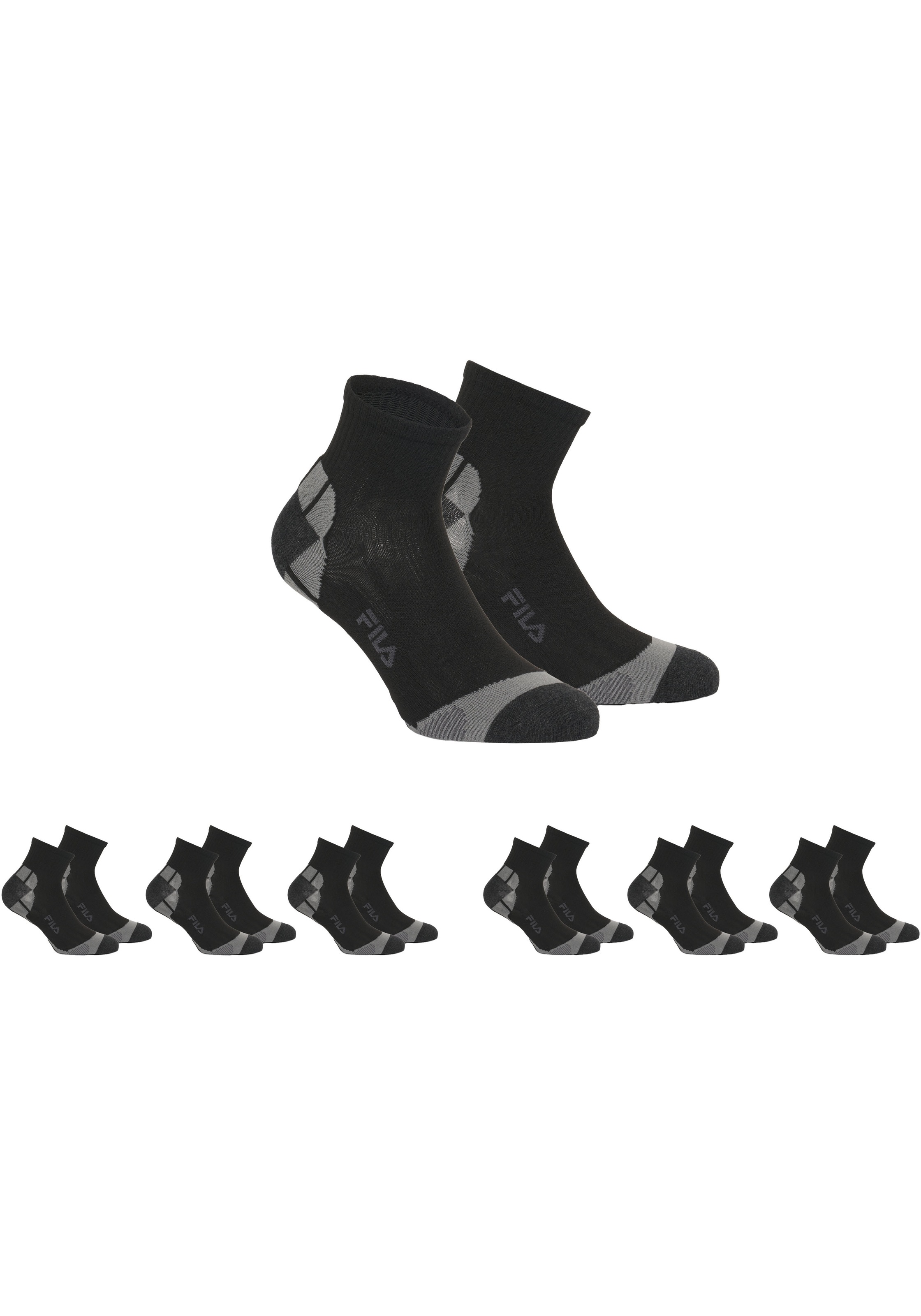 Fila Sneakersocken »UNISEX QUARTER MULTISPORT SOCKS«, (6 Paar), mit Logo-Schriftzug