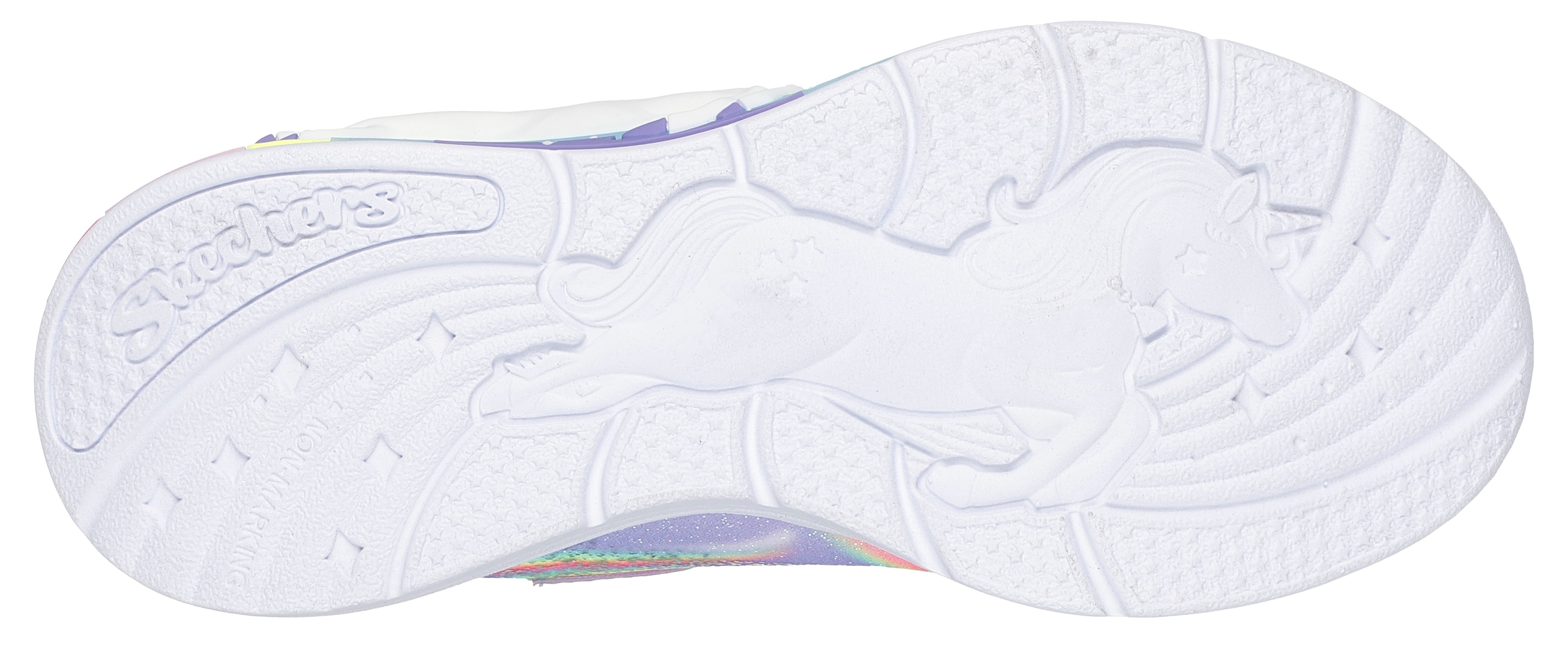 Skechers Sneaker »UNICORN CHASER«, Blinkschuh mit Einhorn, Größenschablone zum Download